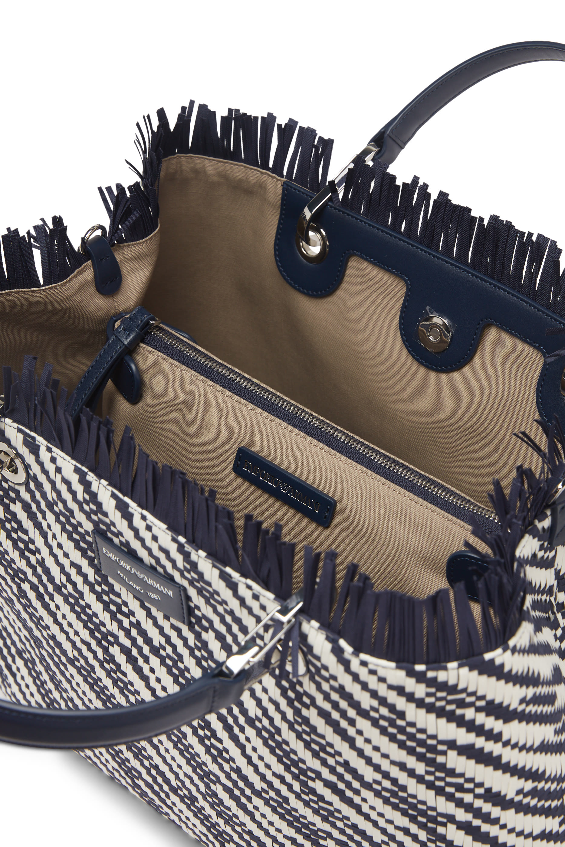 MyEA Basketweave Shopping Tote Bag