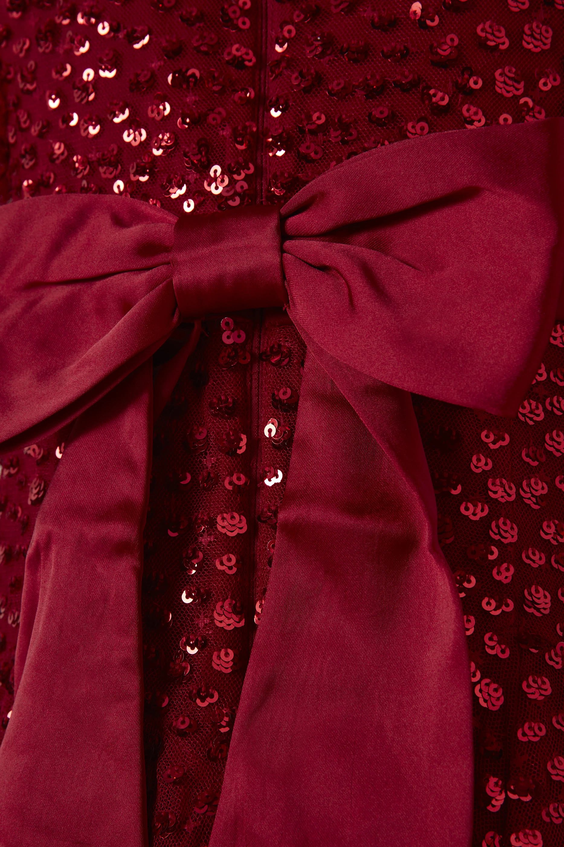 Kids Dappled Sequin Long Sleeve Gown