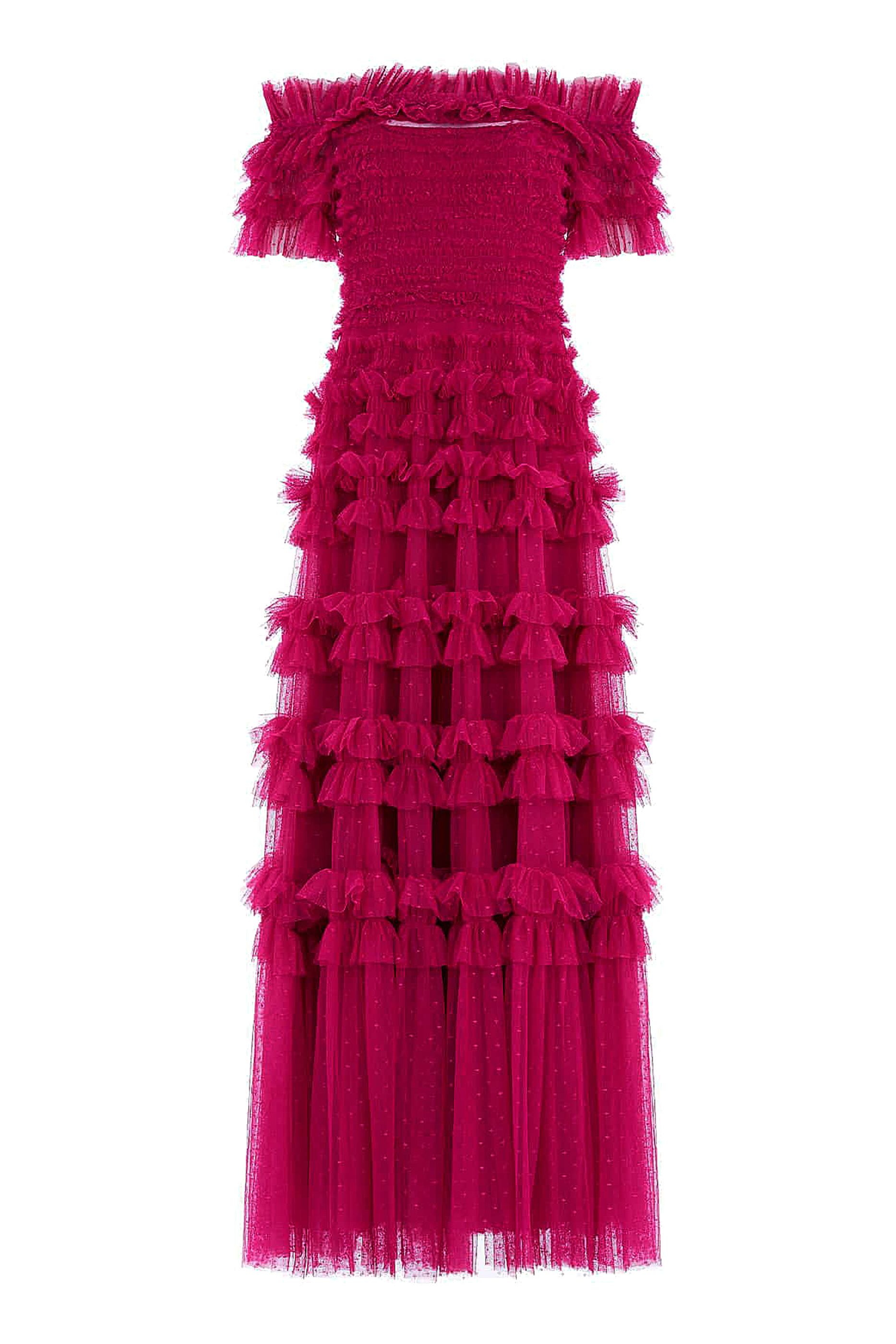 Lisette Ruffle Off Shoulder Gown