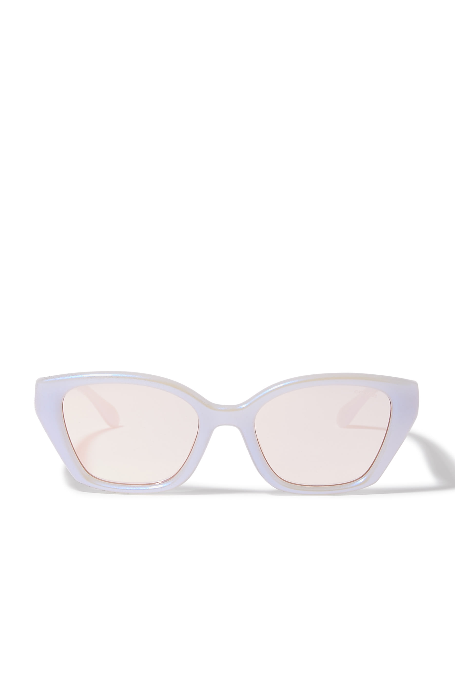 Irreg Frame Sculpted C Logo Temple Sunglasses