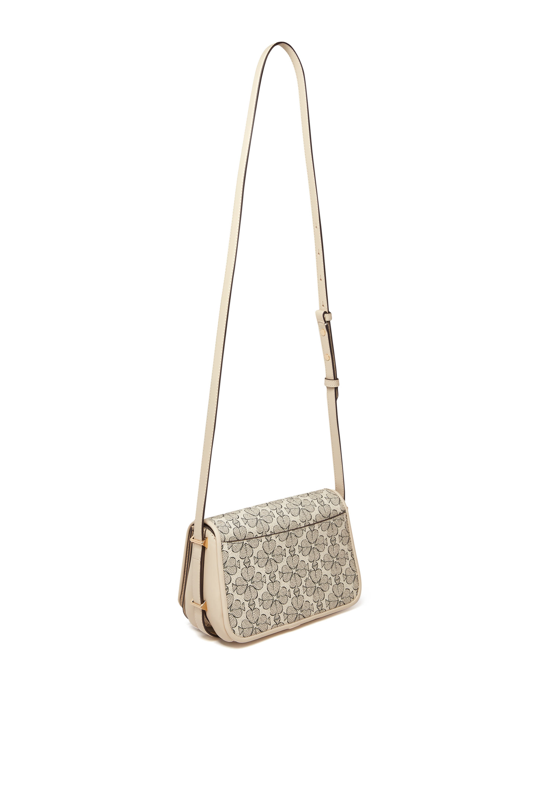 Spade Flower Jacquard Small Flap Crossbody Bag
