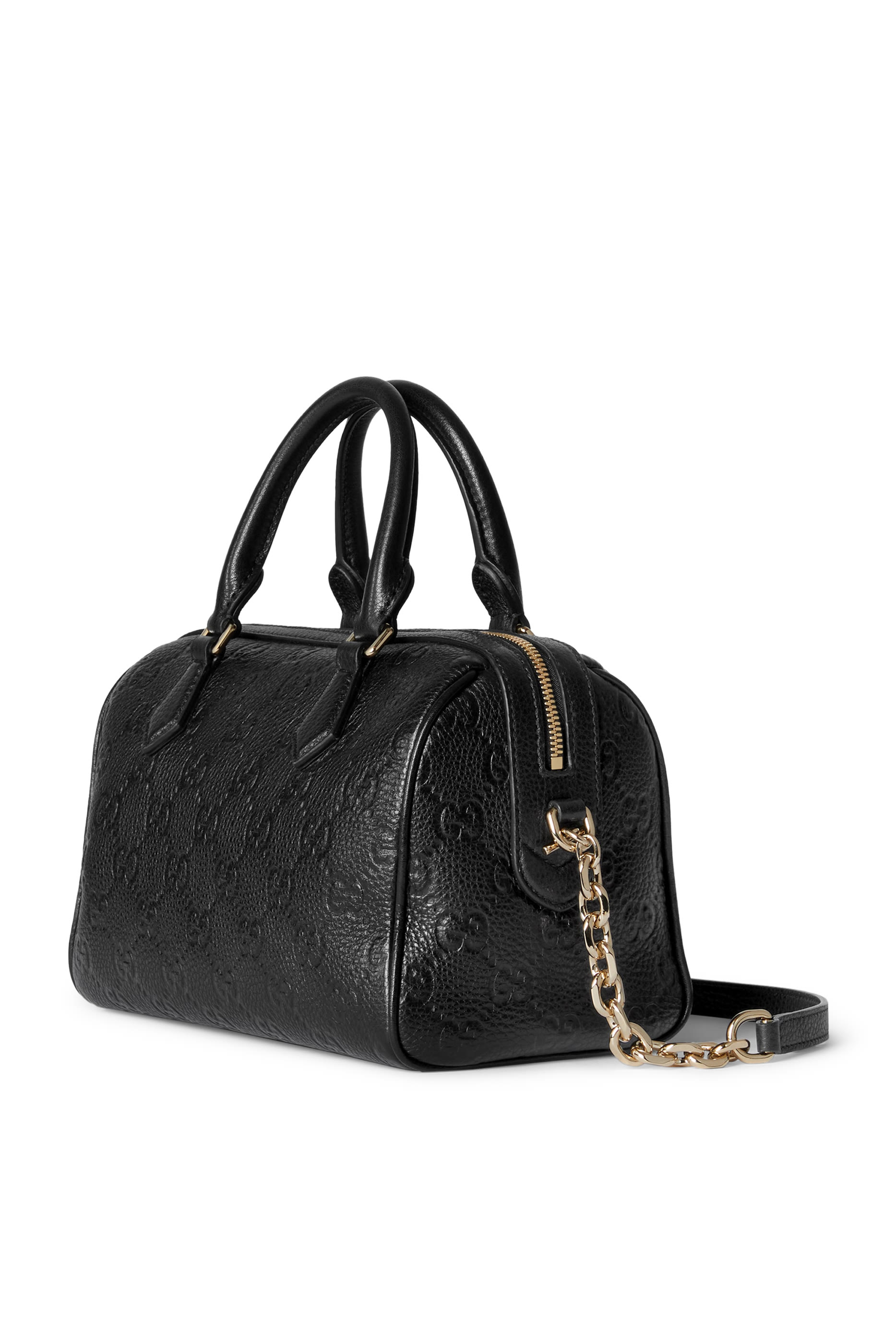 GG Emblem Small Top Handle Bag