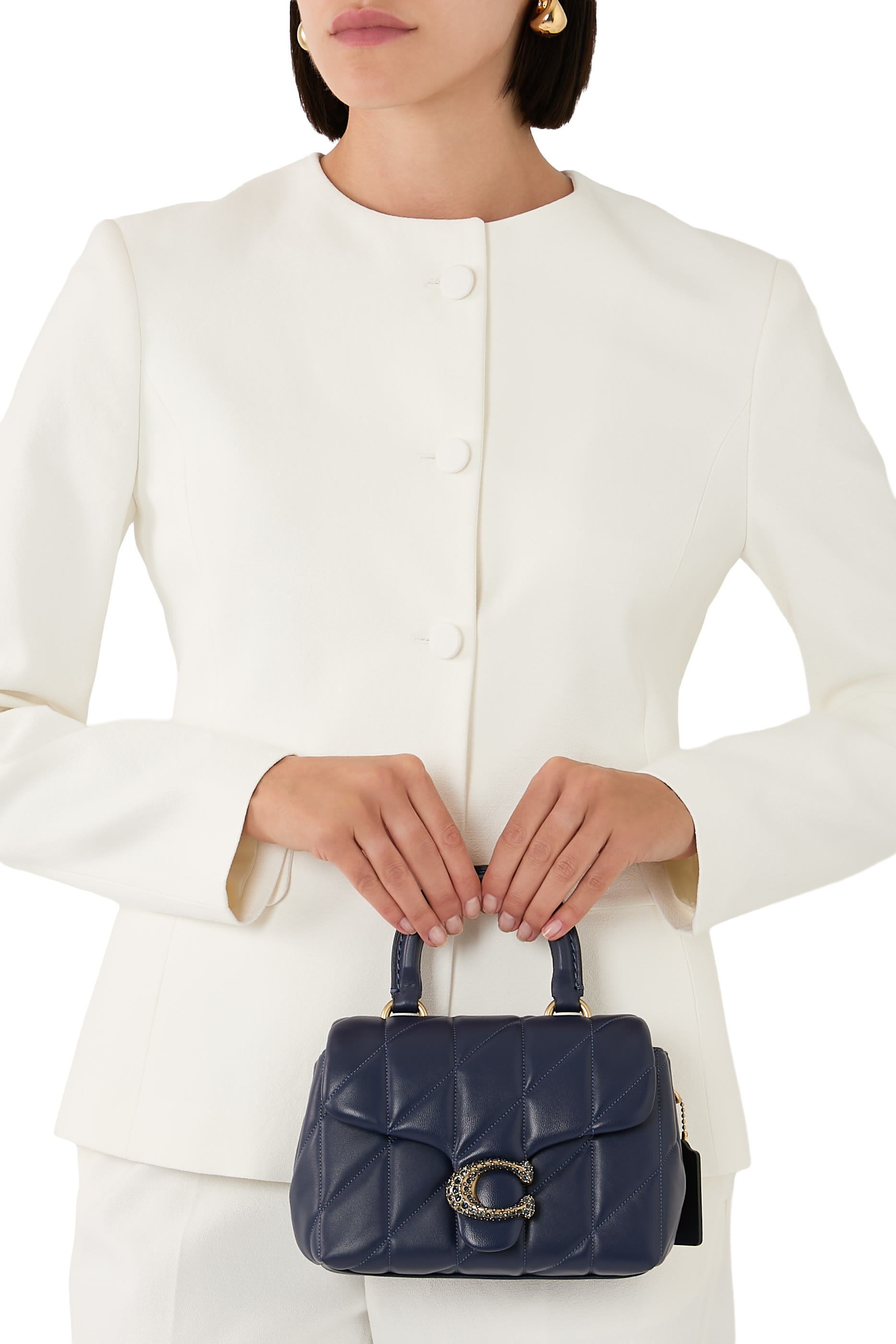 Tabby Top Handle Bag with Quilting 