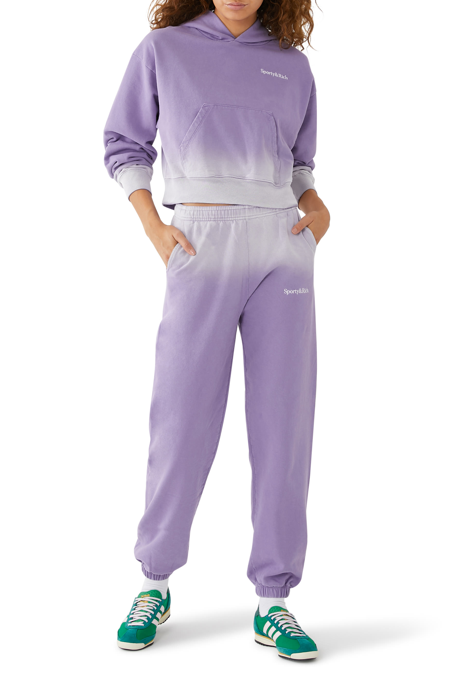 Serif Logo Cropped Hoodie