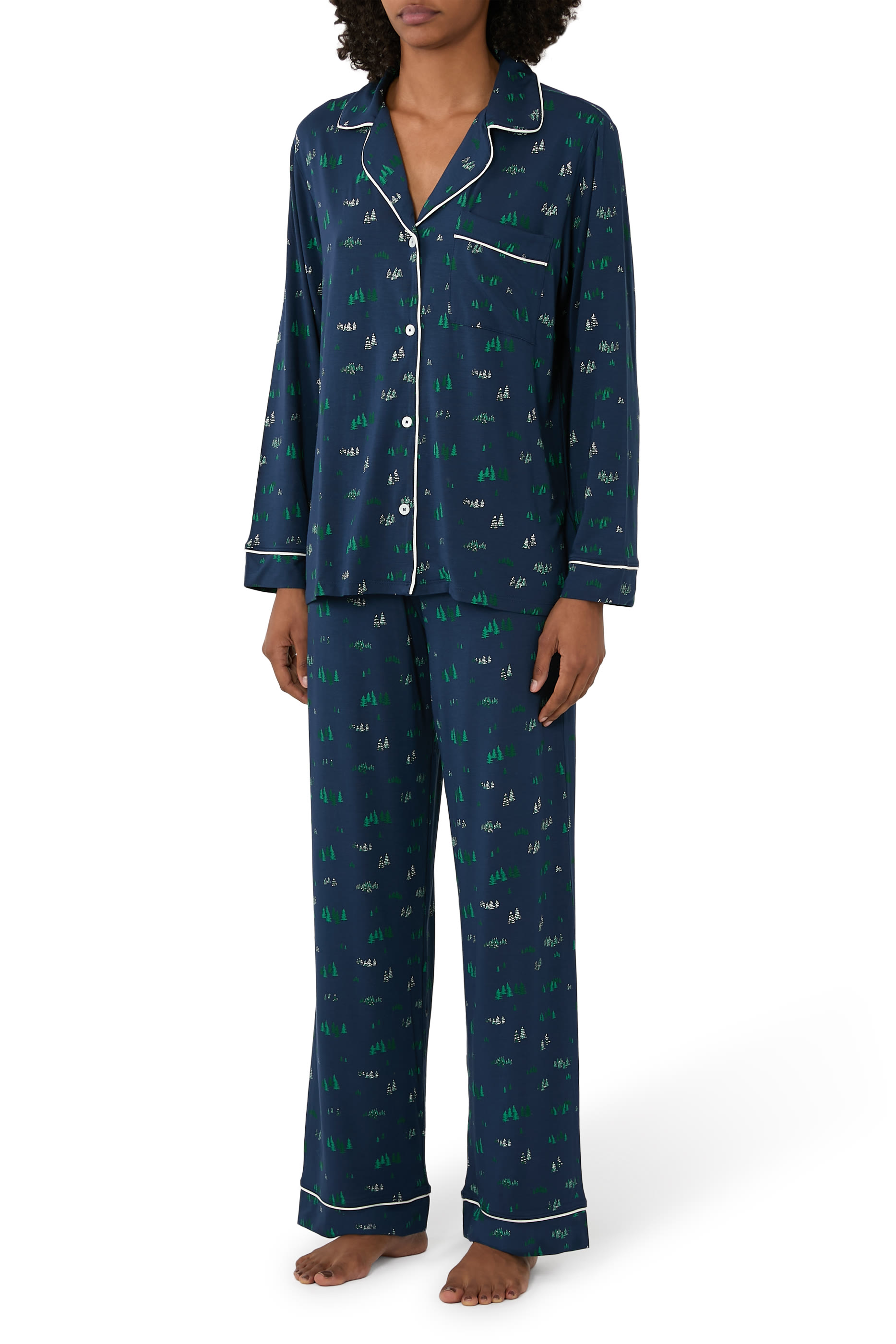 Gisele Printed TENCEL&trade; Modal Long Pajama Set