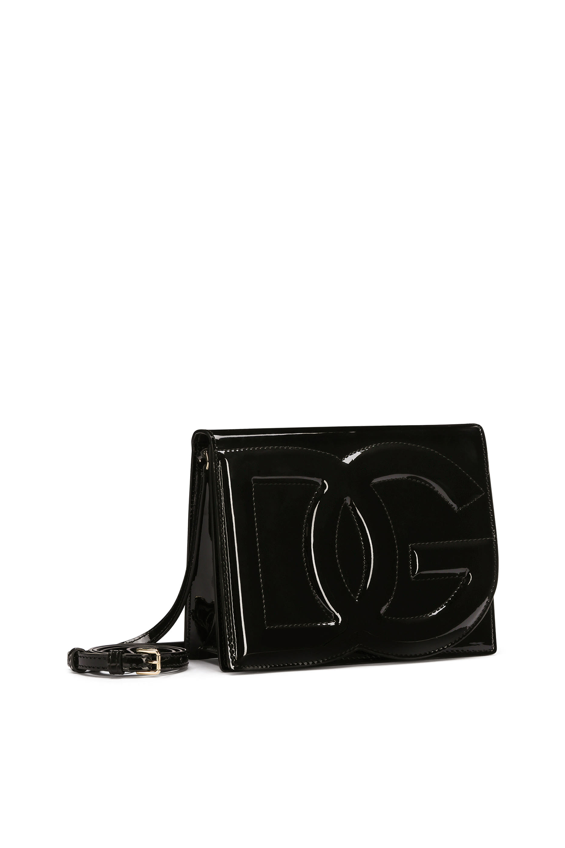 Patent Leather DG Logo Crossbody Bag