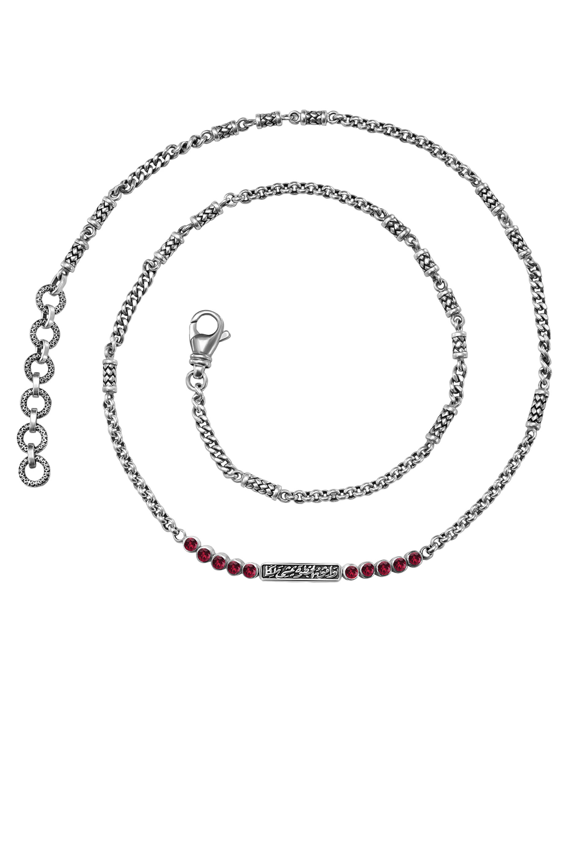 Confidence Wrap-Around Bracelet, Sterling Silver & Garnet