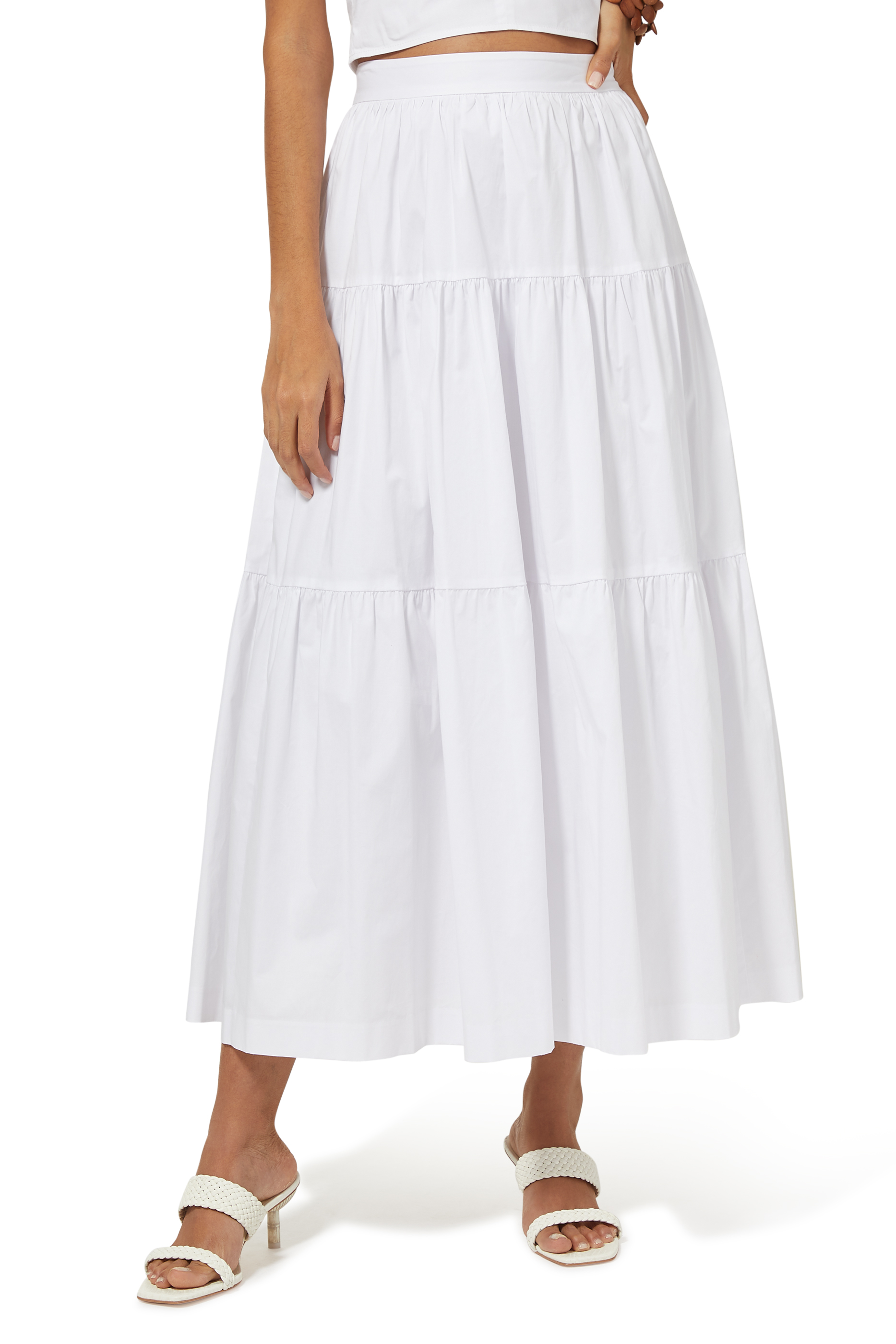 Buy Staud Sea Tiered Skirt for Womens | Bloomingdale's Kuwait