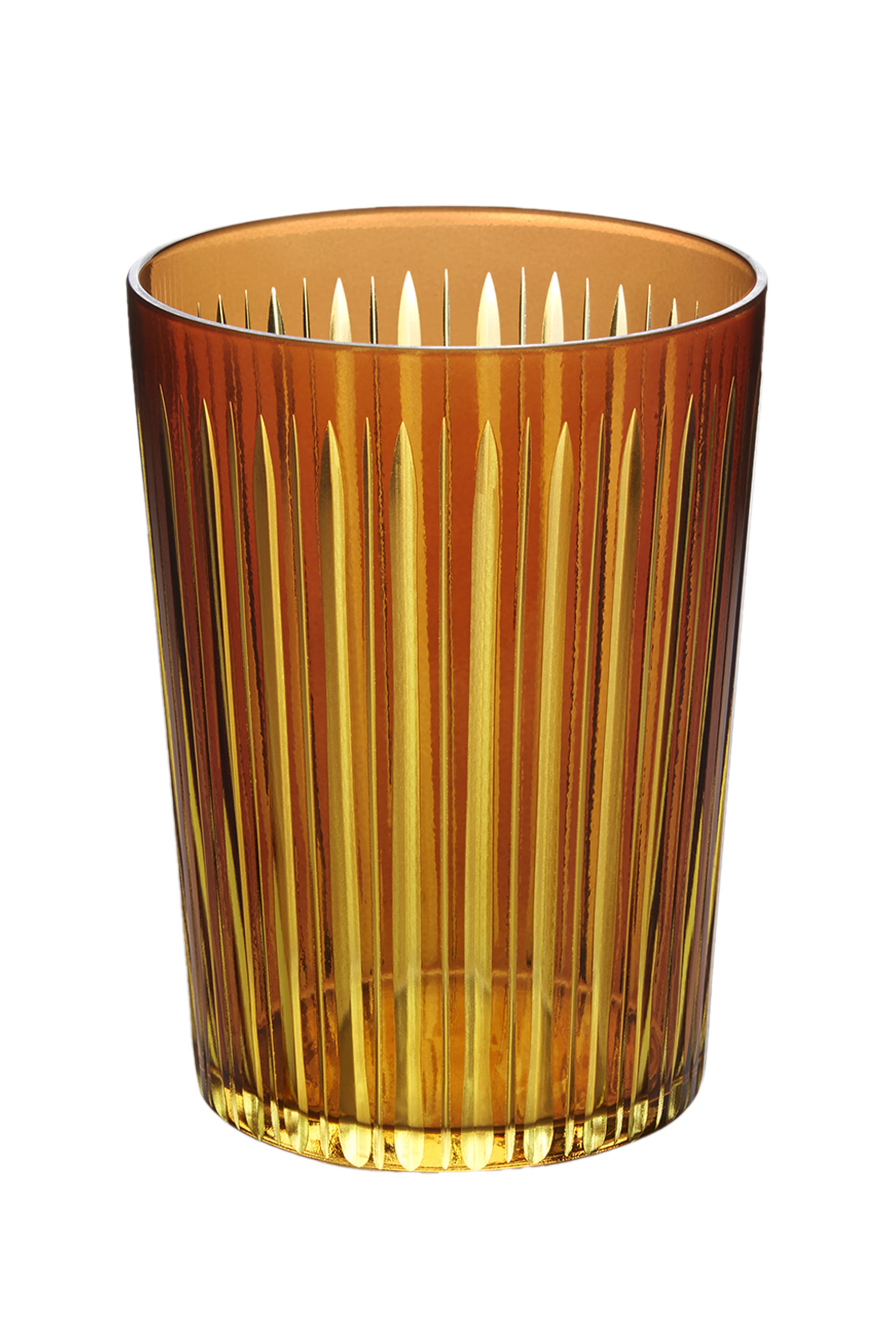Prism Amber Highball Glass, Set of 4