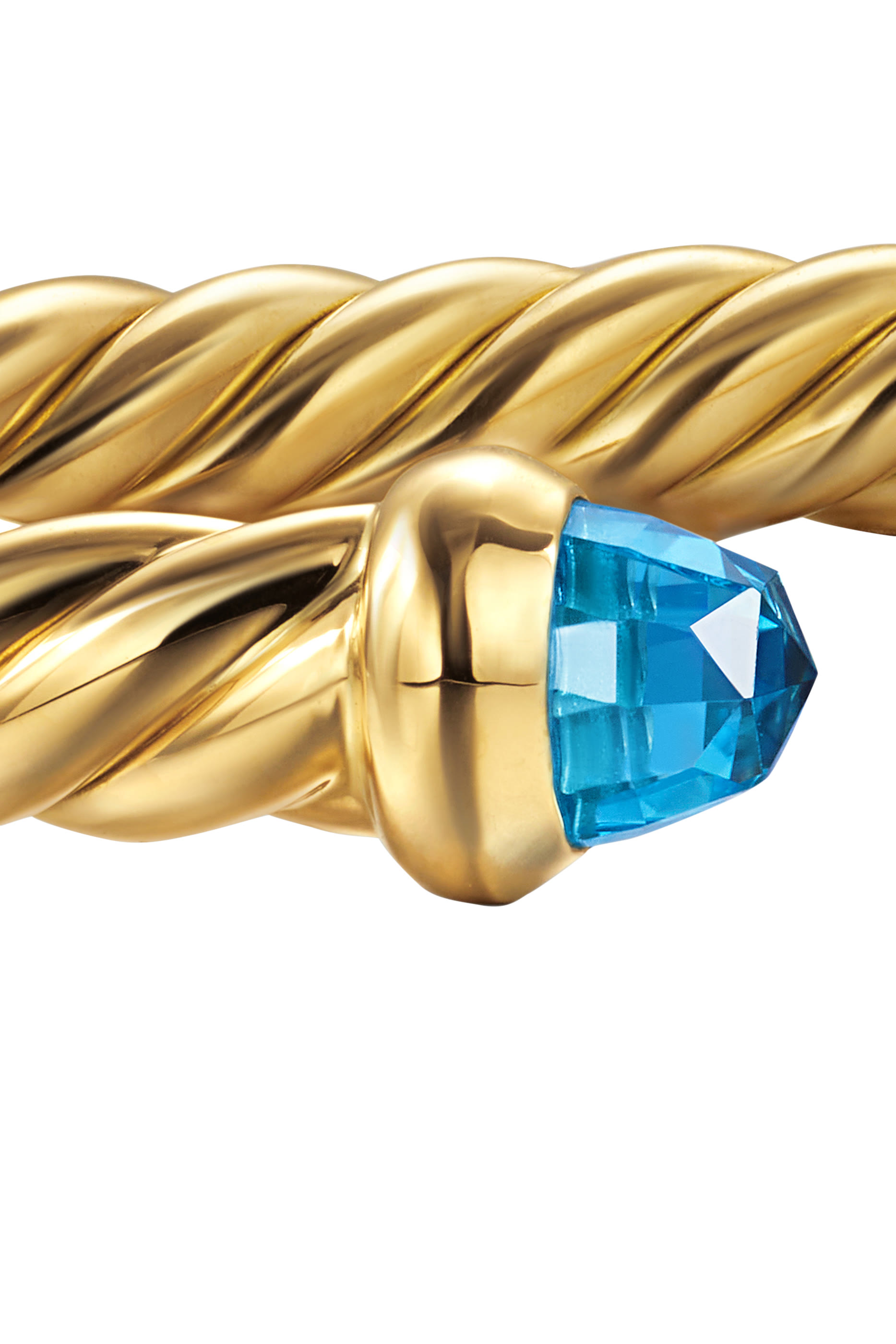 Cablespira® Flex Bracelet, 18k Yellow Gold & Blue Topaz