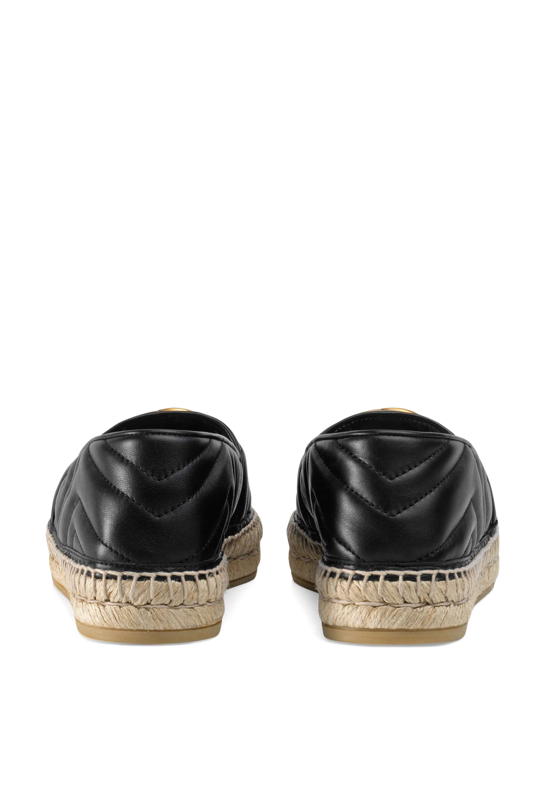 Leather Espadrilles with Double G