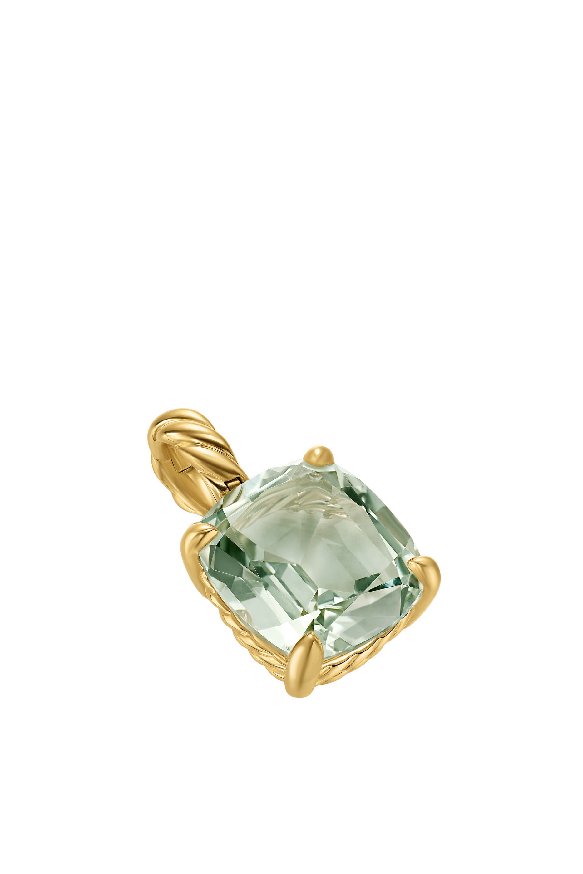 Marbella Pendant, 18k Yellow Gold &  Prasiolite