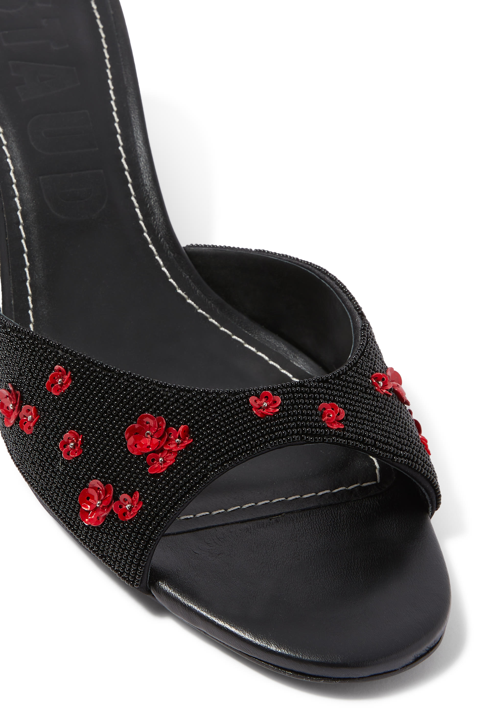 Brigitte 55 Embroidered Flowers Mules