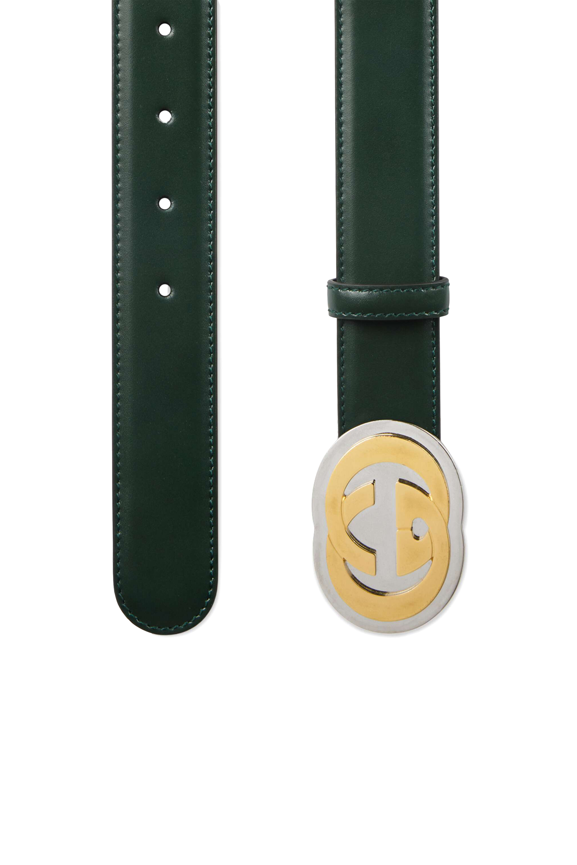 Interlocking G Buckle Leather Belt