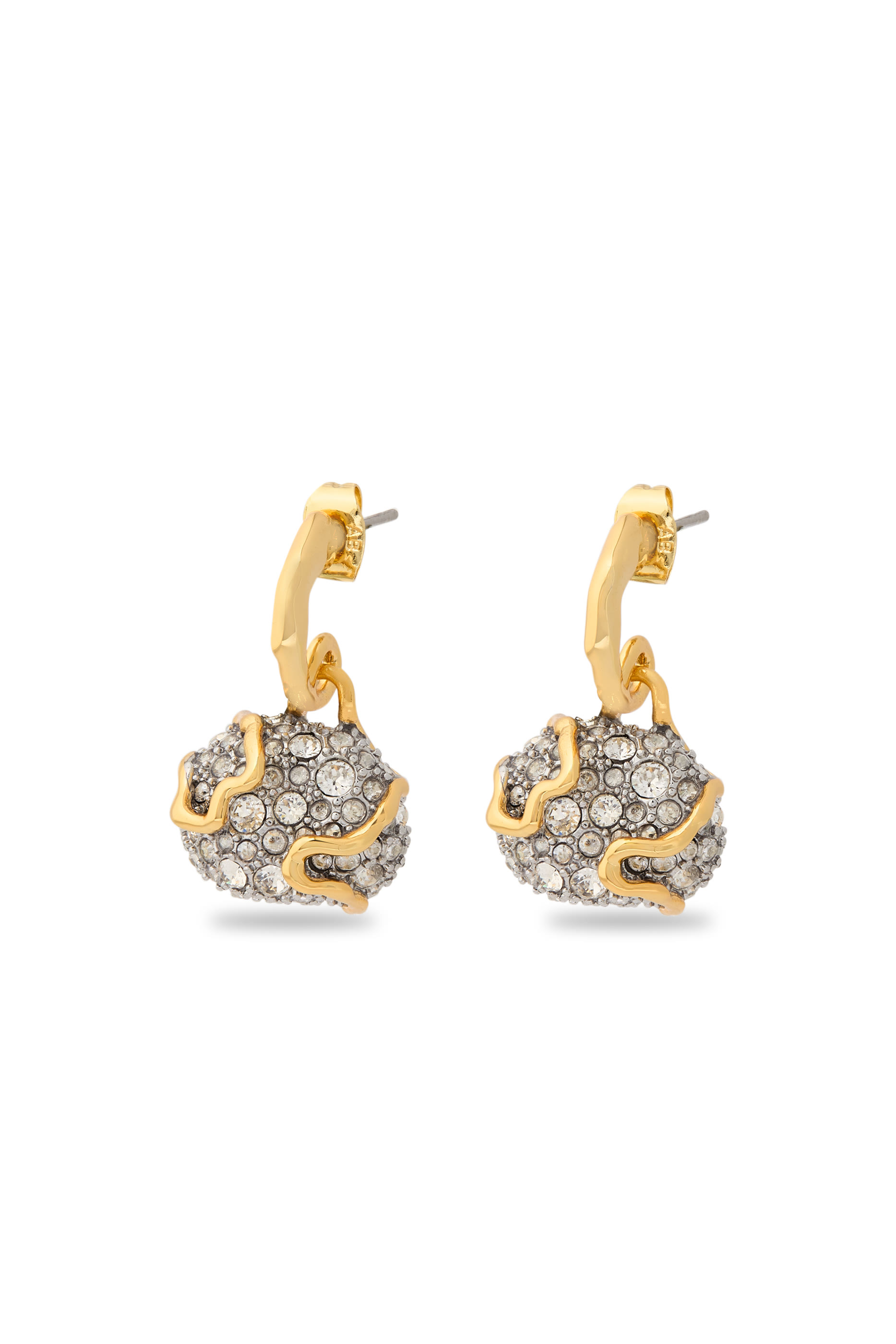 Solanales Crystal Petite Pebble Hoop Earrings