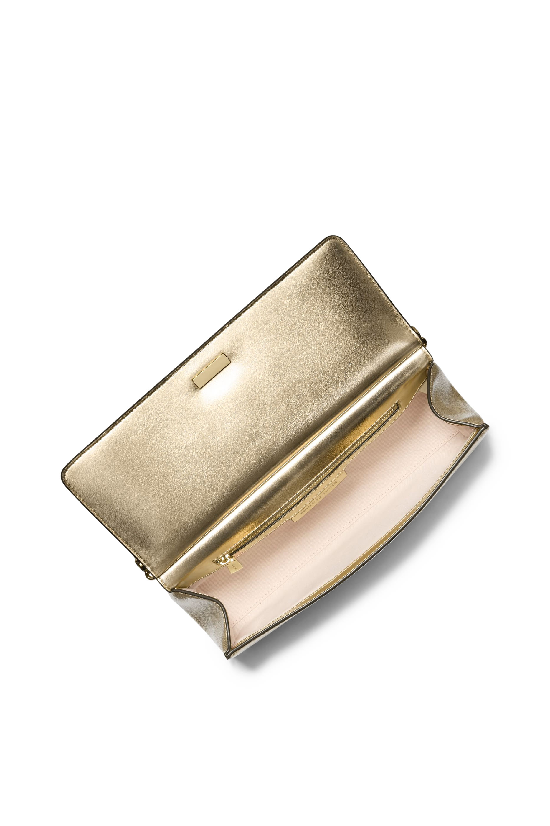 Carmine Medium Metallic Pebbled Leather Pochette