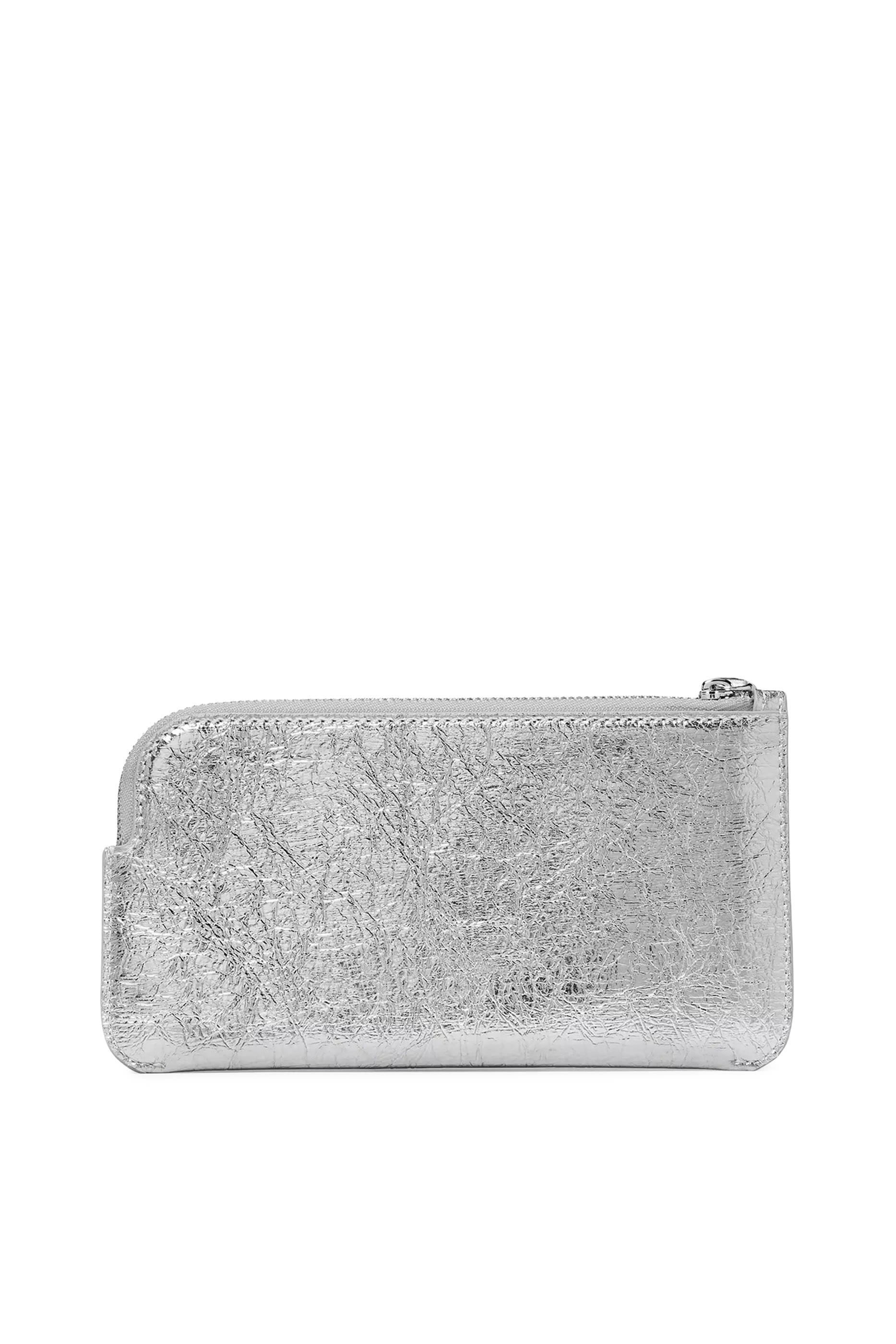 Zippy Crinkle Metallic Wristlet