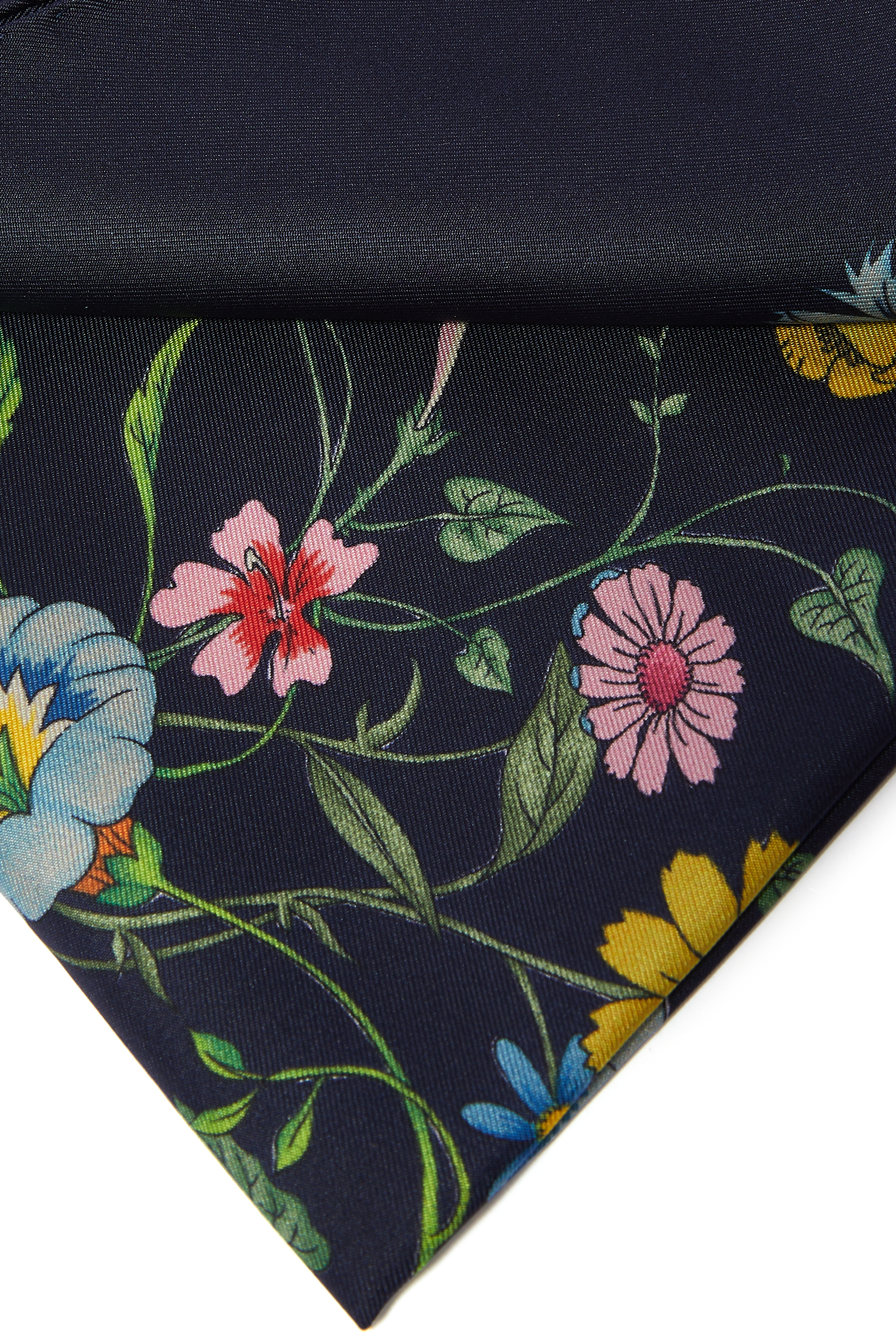 Flora Print Silk Square Scarf