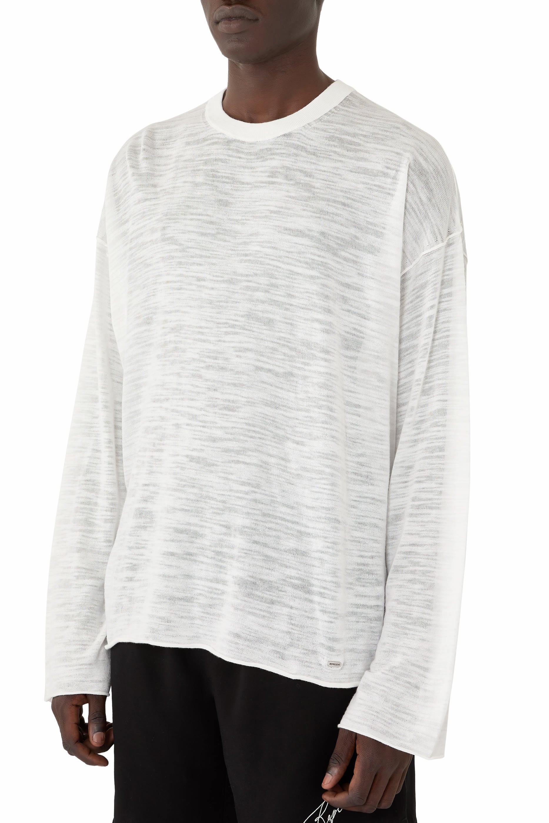 Slub Long Sleeves Knit T-Shirt