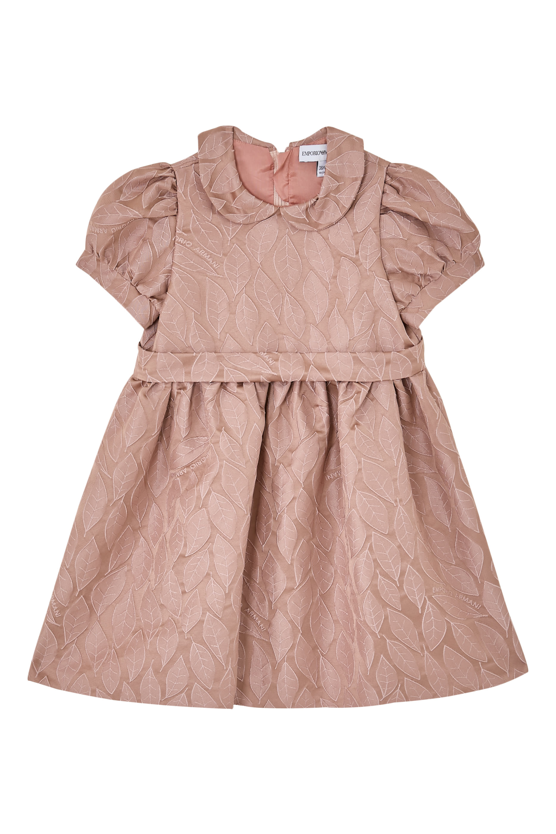 Kids Leaf Design Jacquard Dress