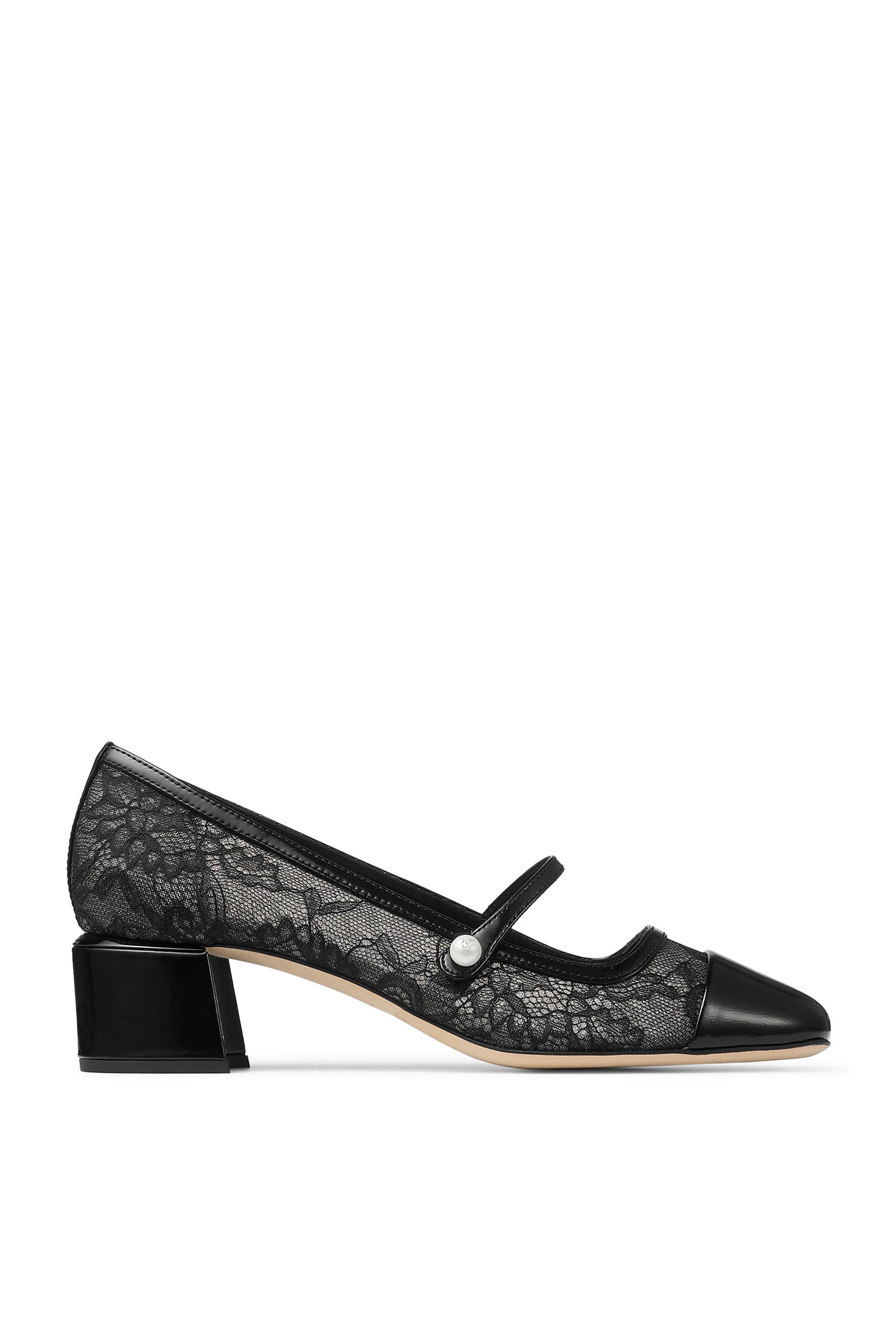 Elisa 45 Spazzolato & Lace Pumps