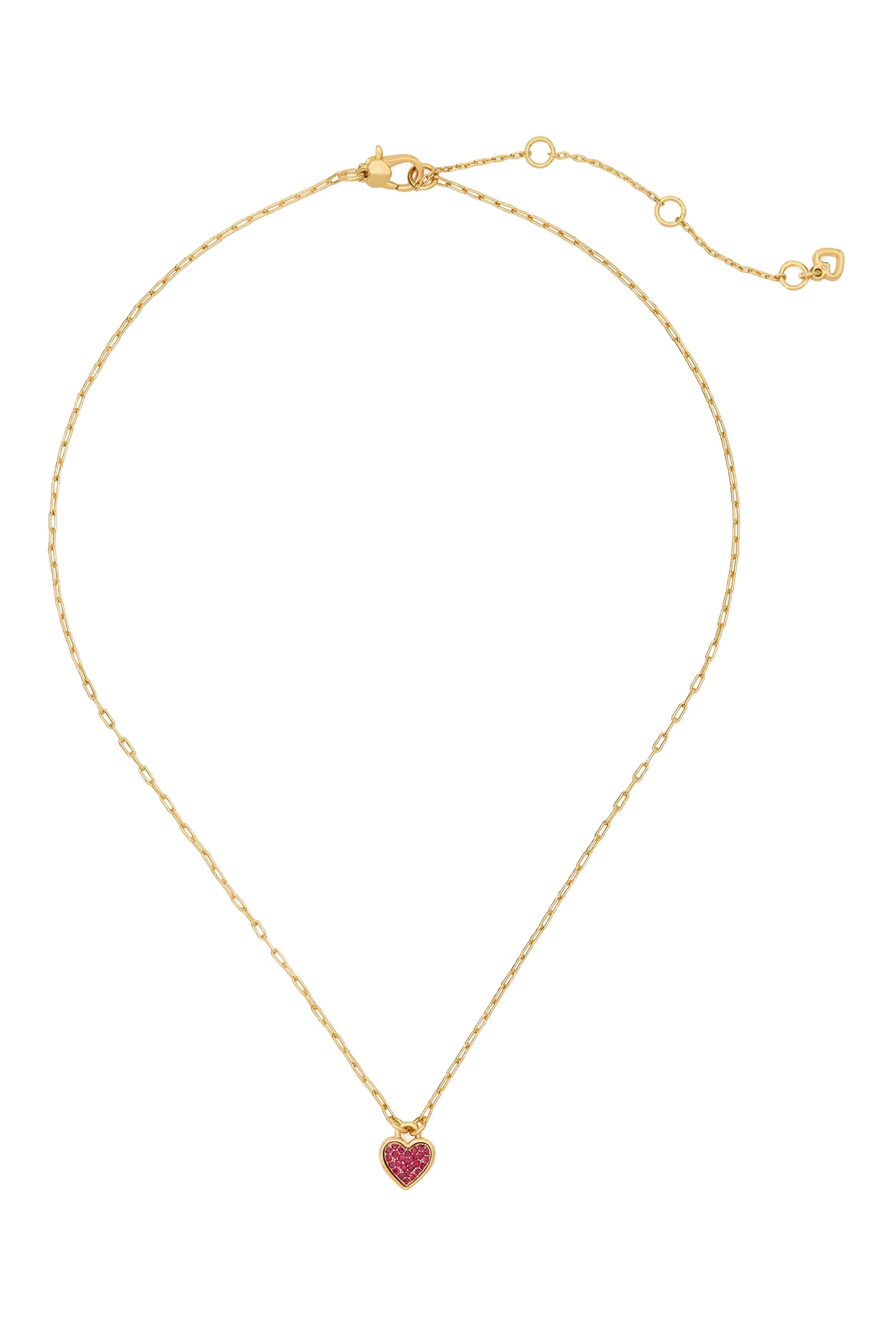 With All My Heart Pav&eacute; Pendant, Brass & Cubic Zirconia