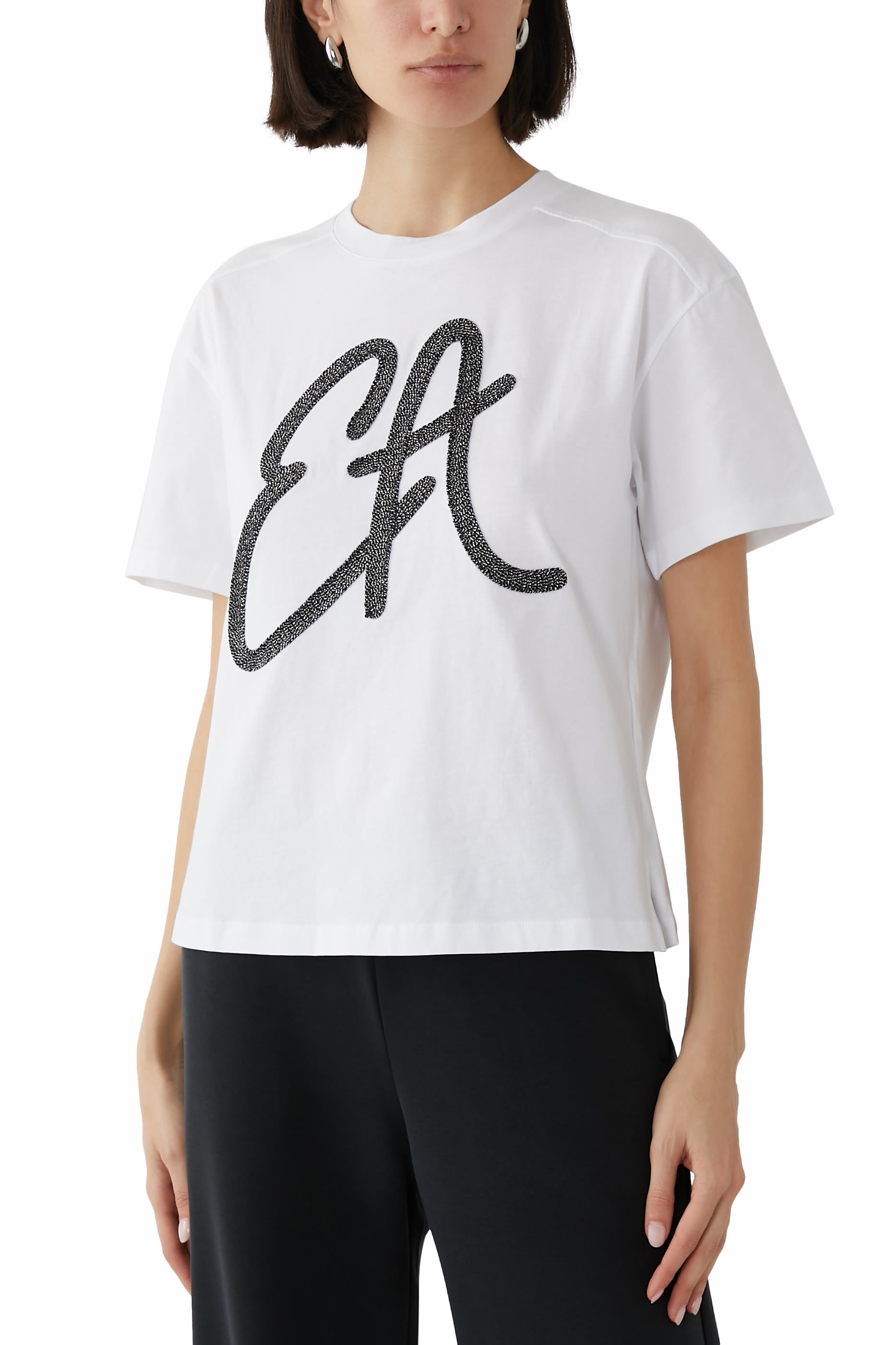 EA Lurex Logo T-Shirt