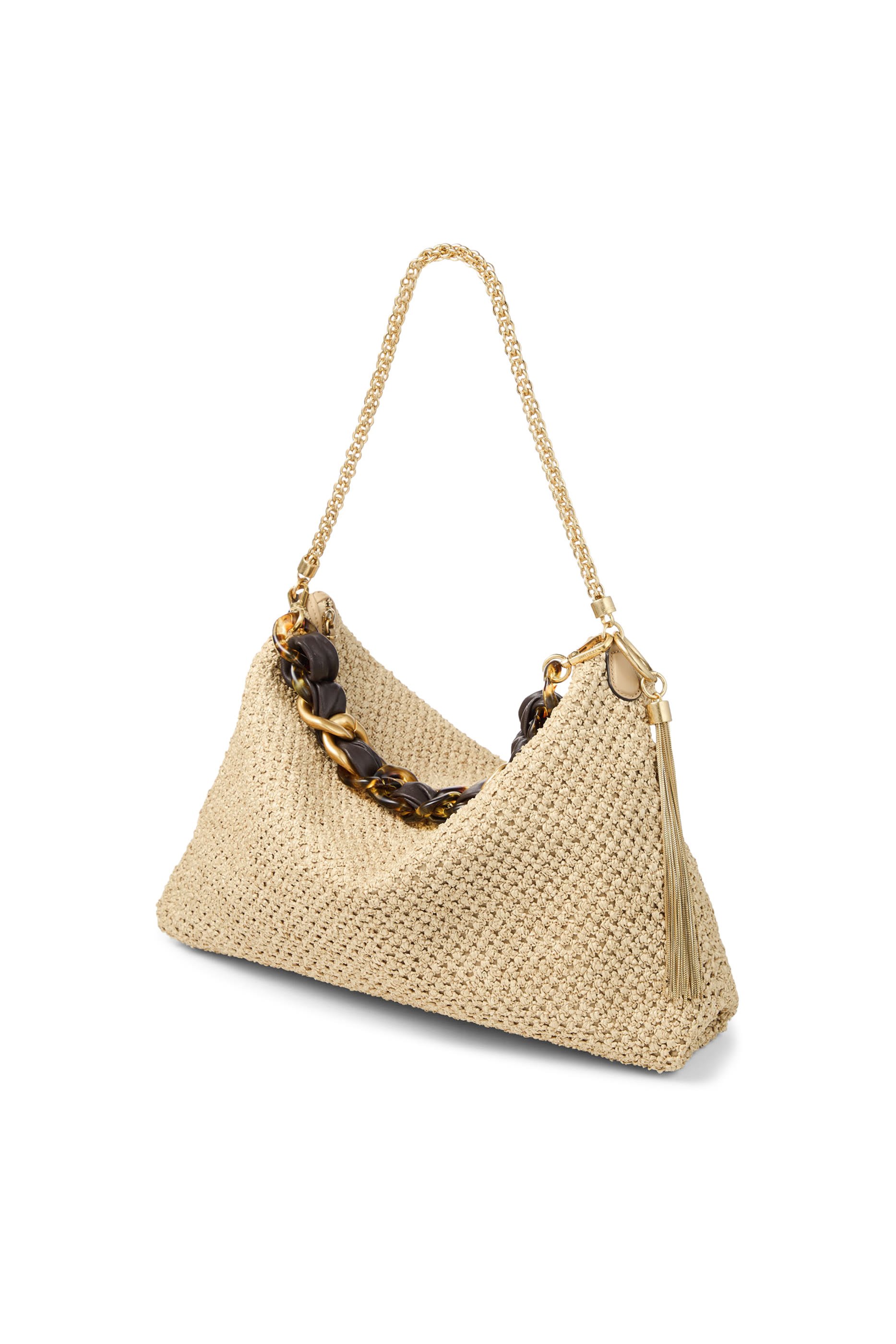 Callie Maxi Raffia Shoulder Bag 