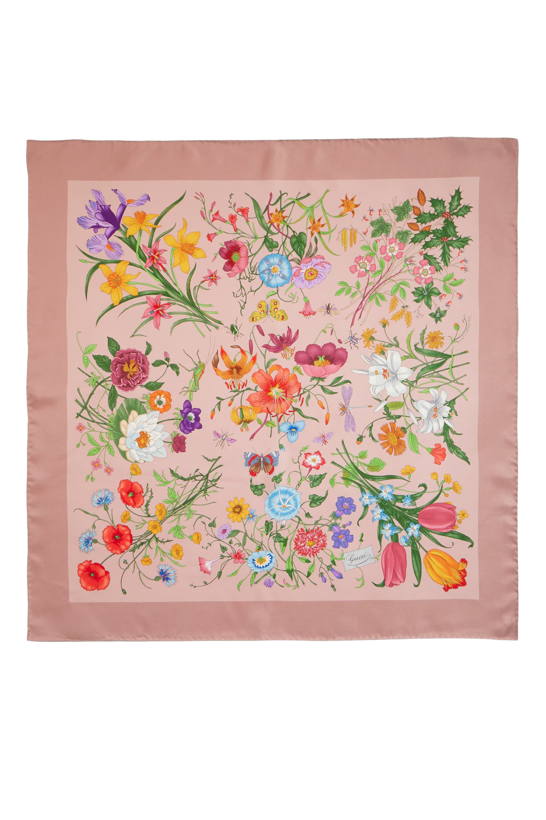 Printed Silk Twill Carr&eacute;