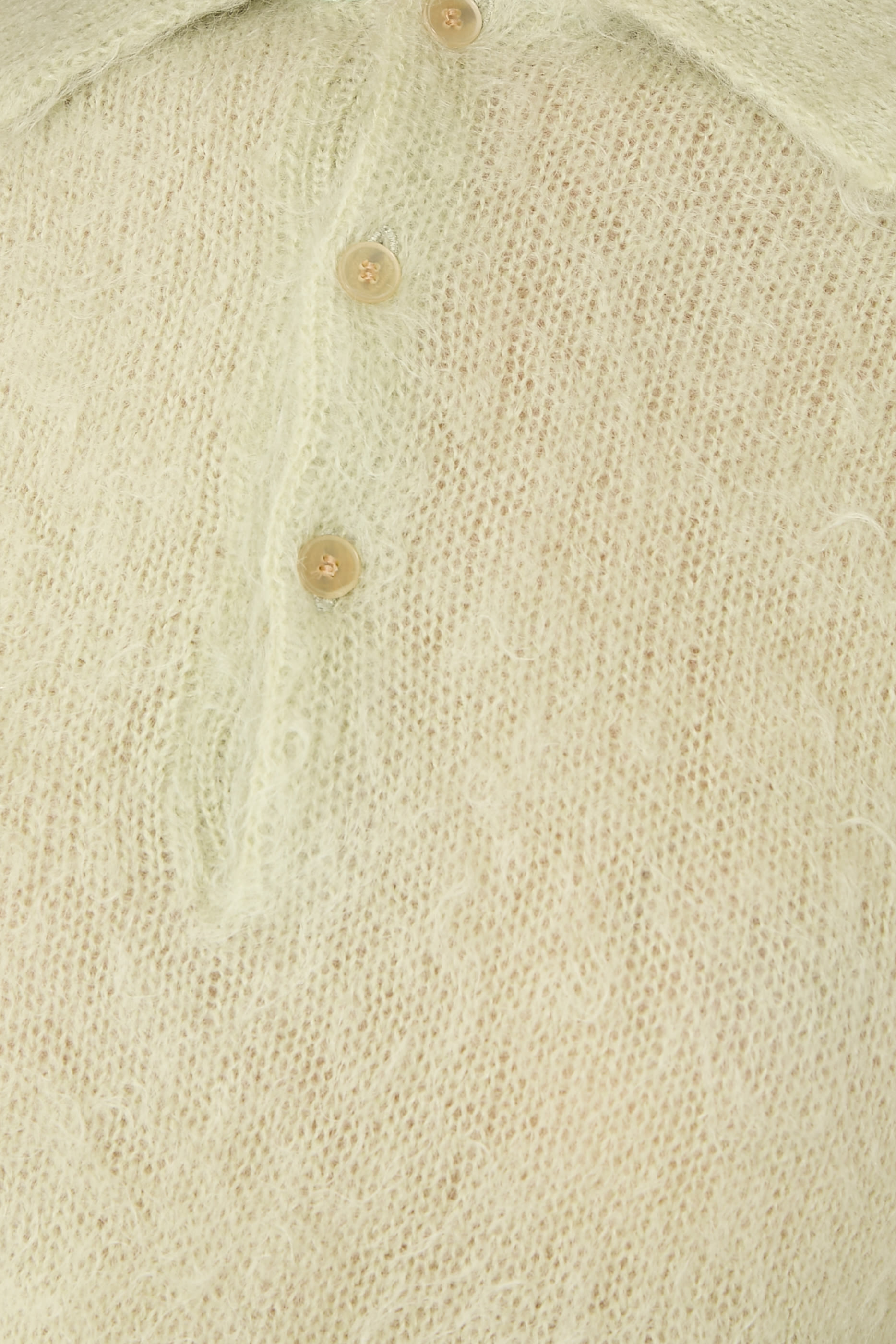 Brushed Super Kid Mohair Knit Polo