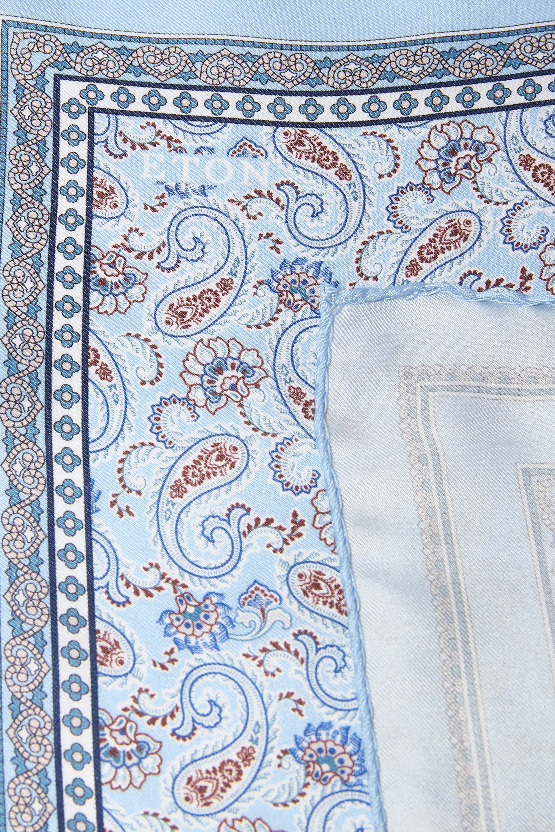 Paisley Print Silk Pocket Square 