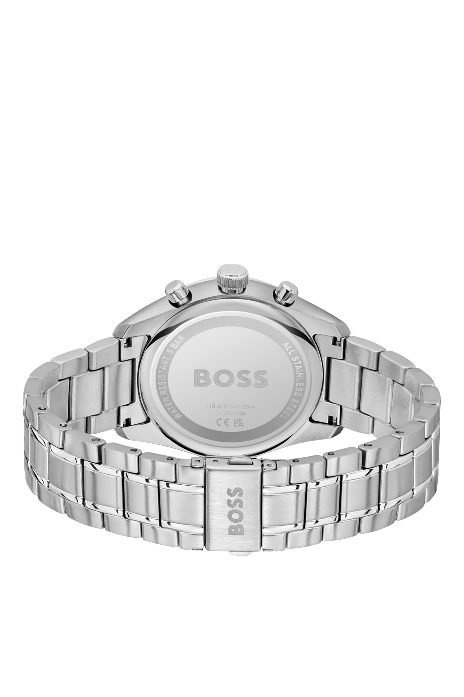 Grand Prix Silver Tone Chronograph Watch