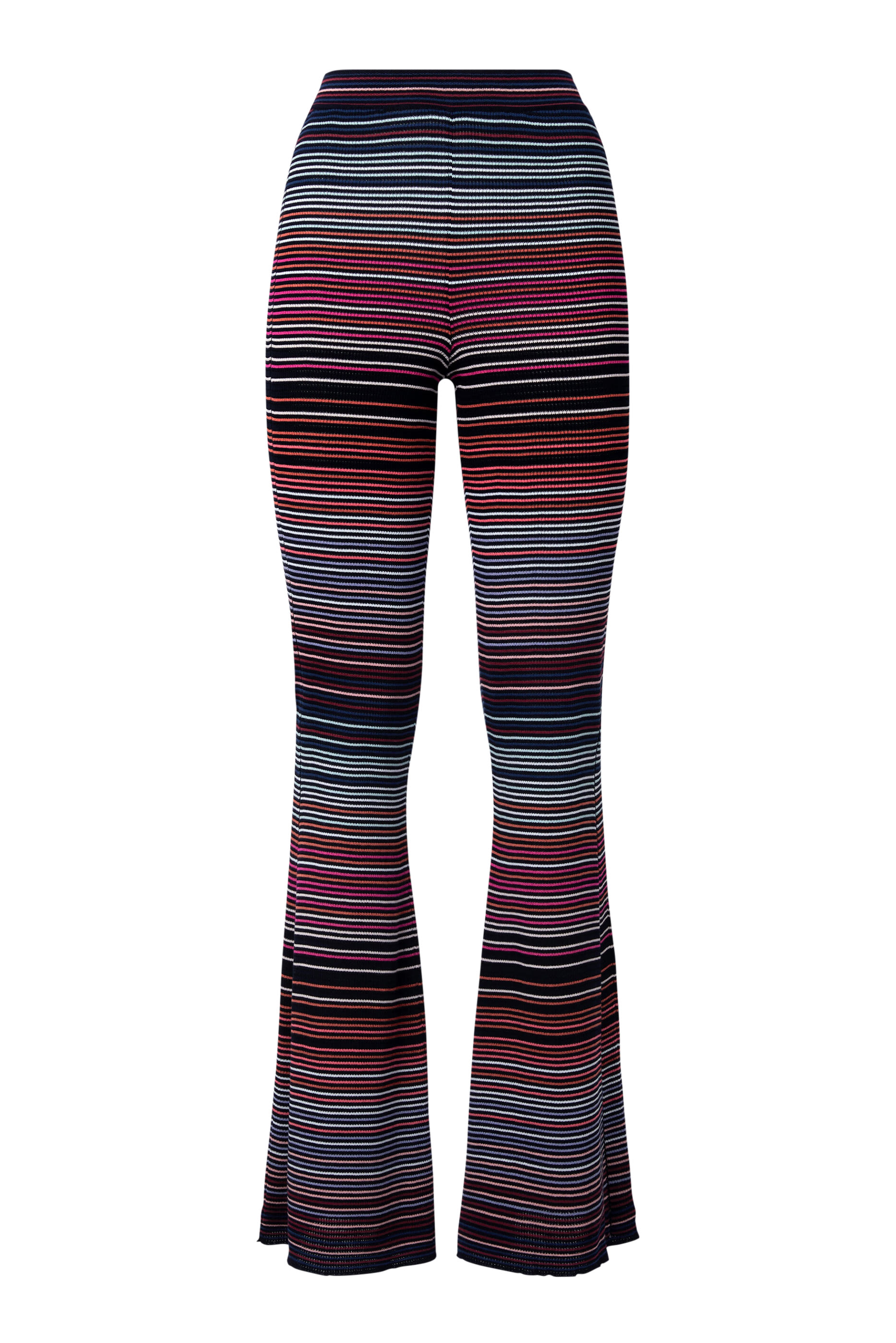 Striped Cotton Flare Pants
