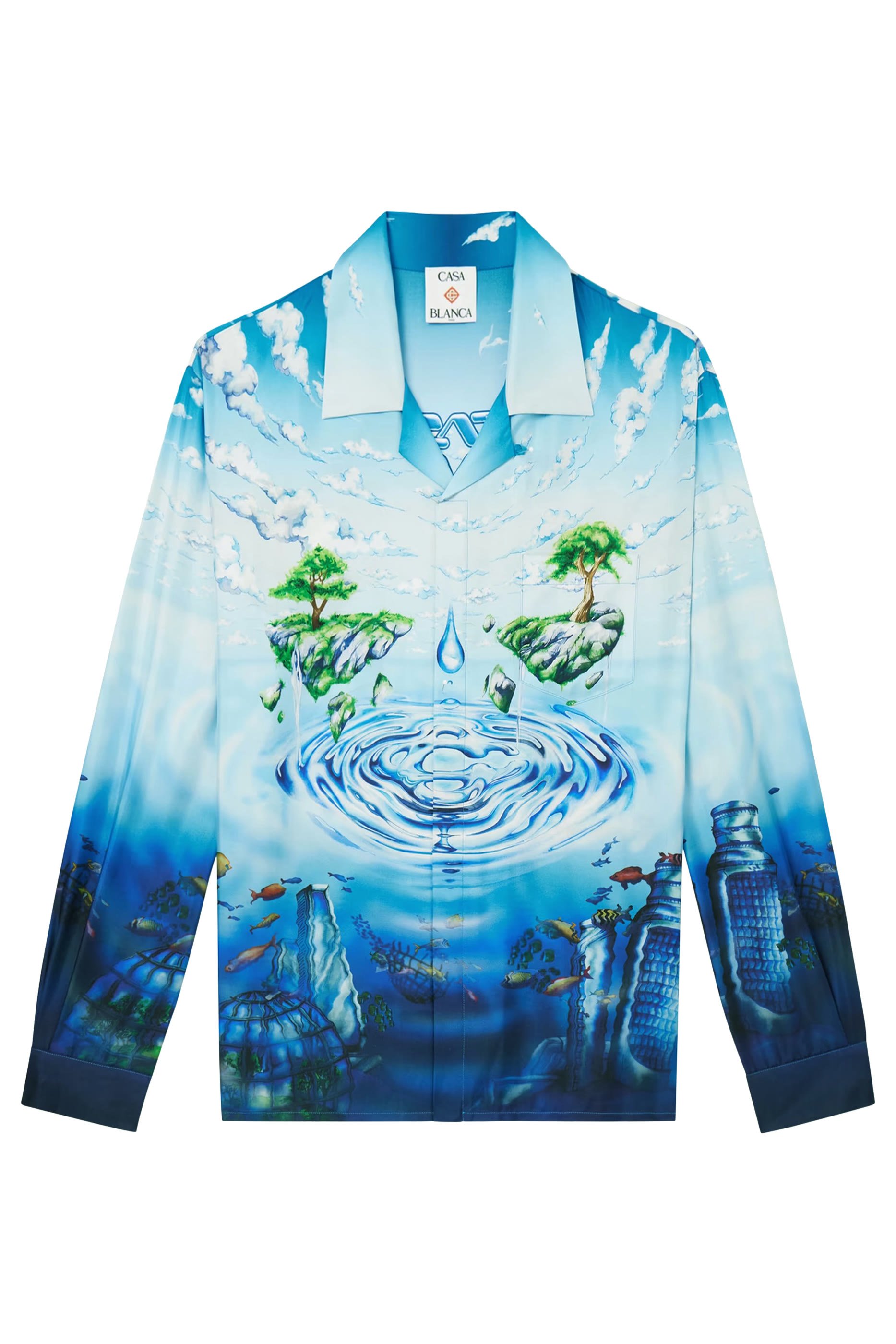 Lost Atlantis Long Sleeves Silk Shirt