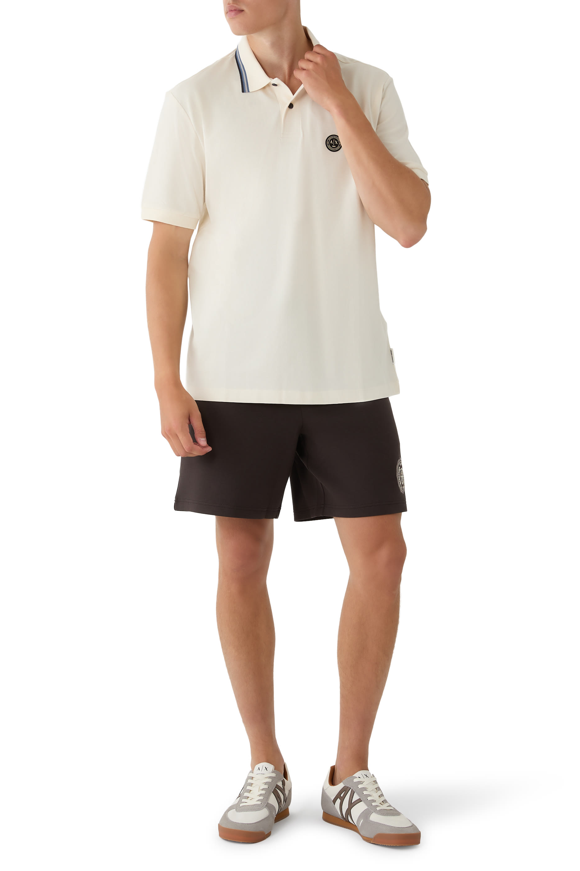 Rib Details Polo Shirt