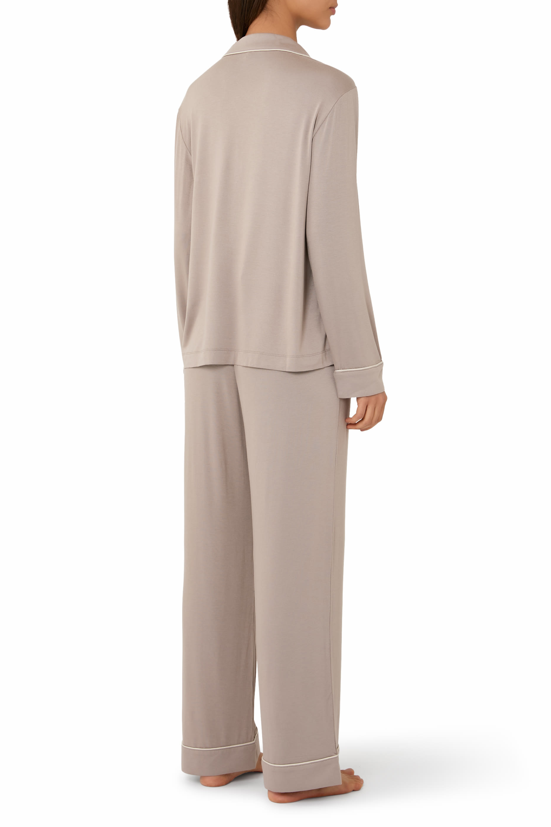 Jersey Classic Piped Pajama Set