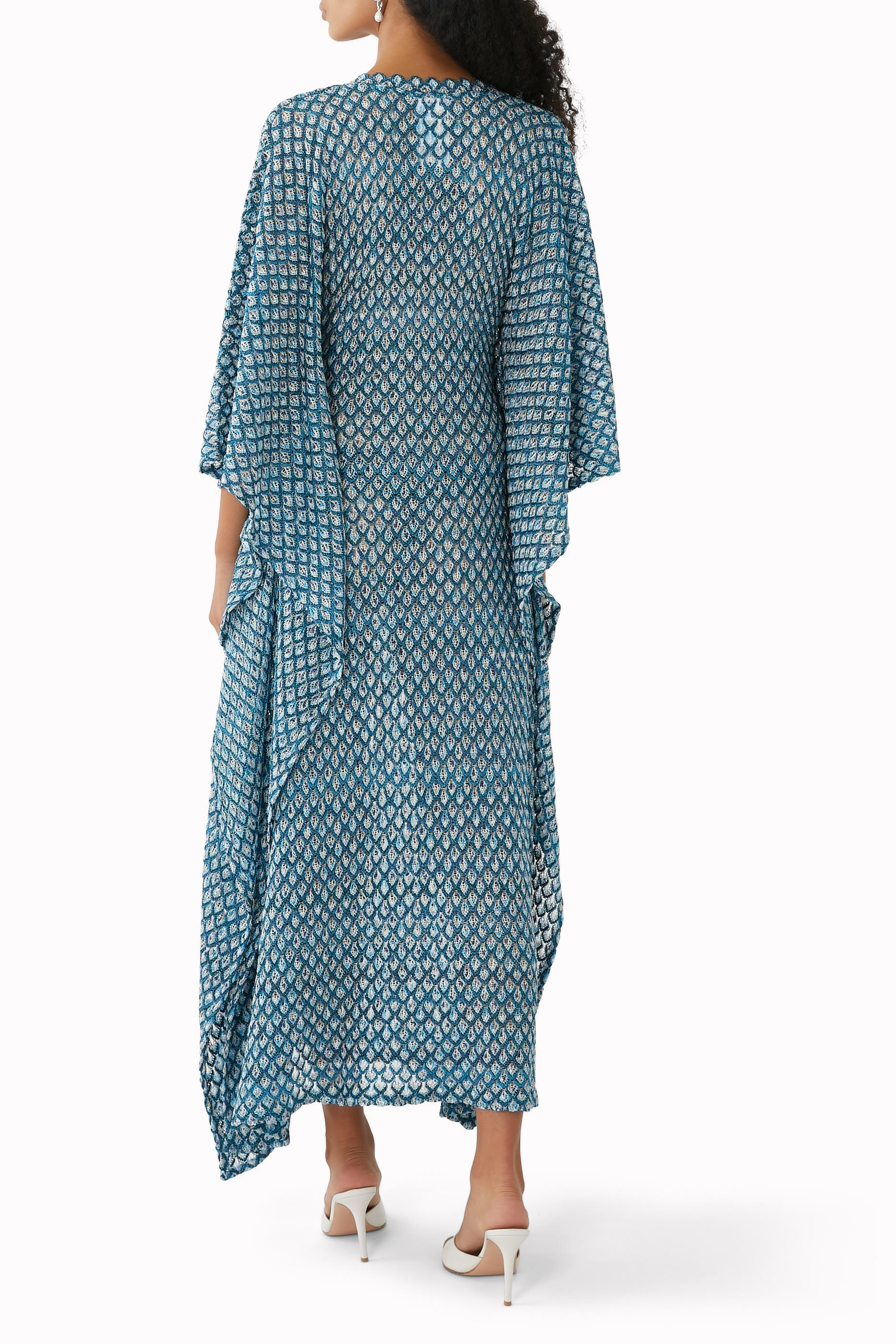 Exclusive Mare Lace Raschel Maxi Kaftan