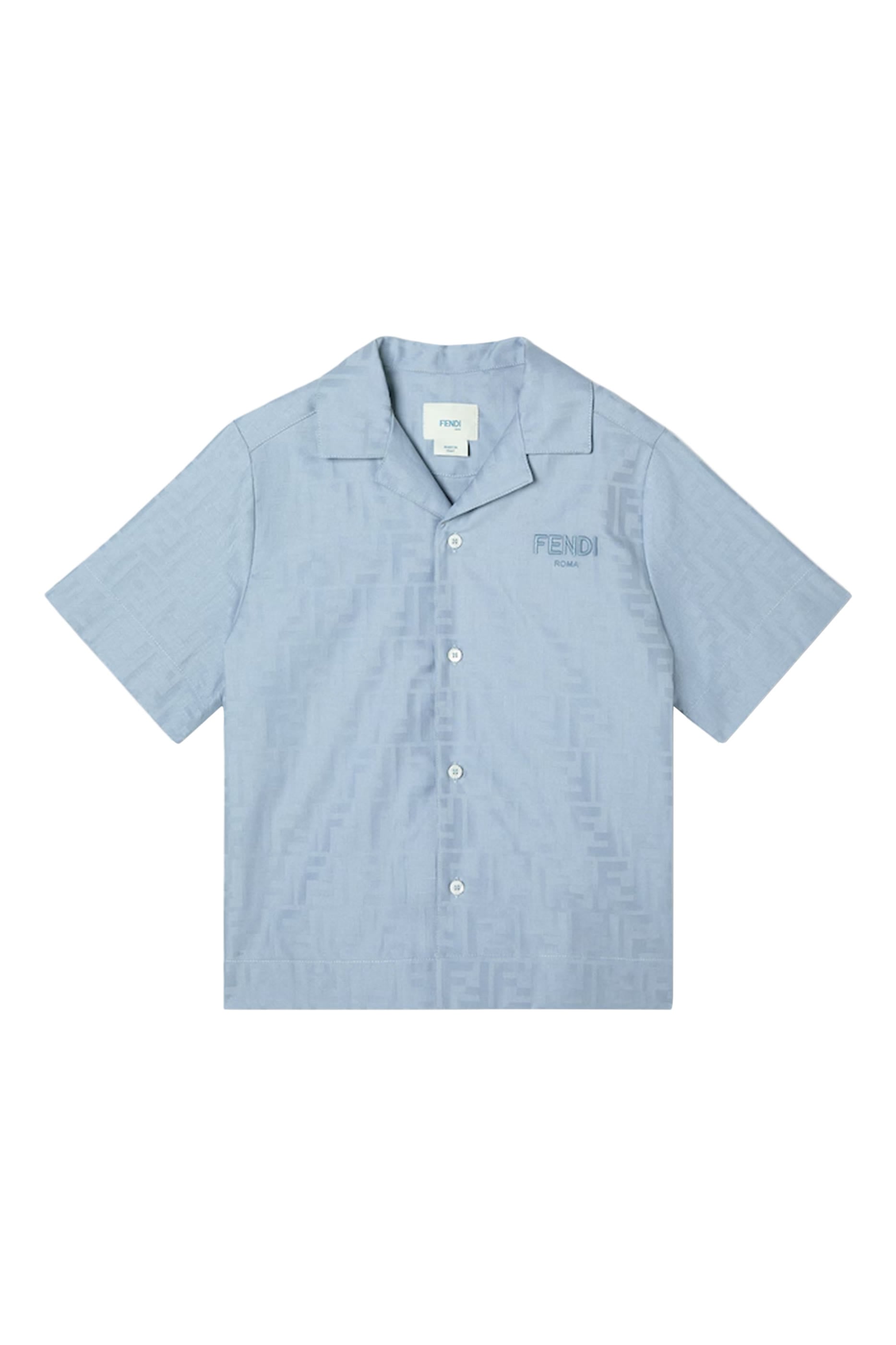 Kids  FF Cotton Jacquard Shirt 