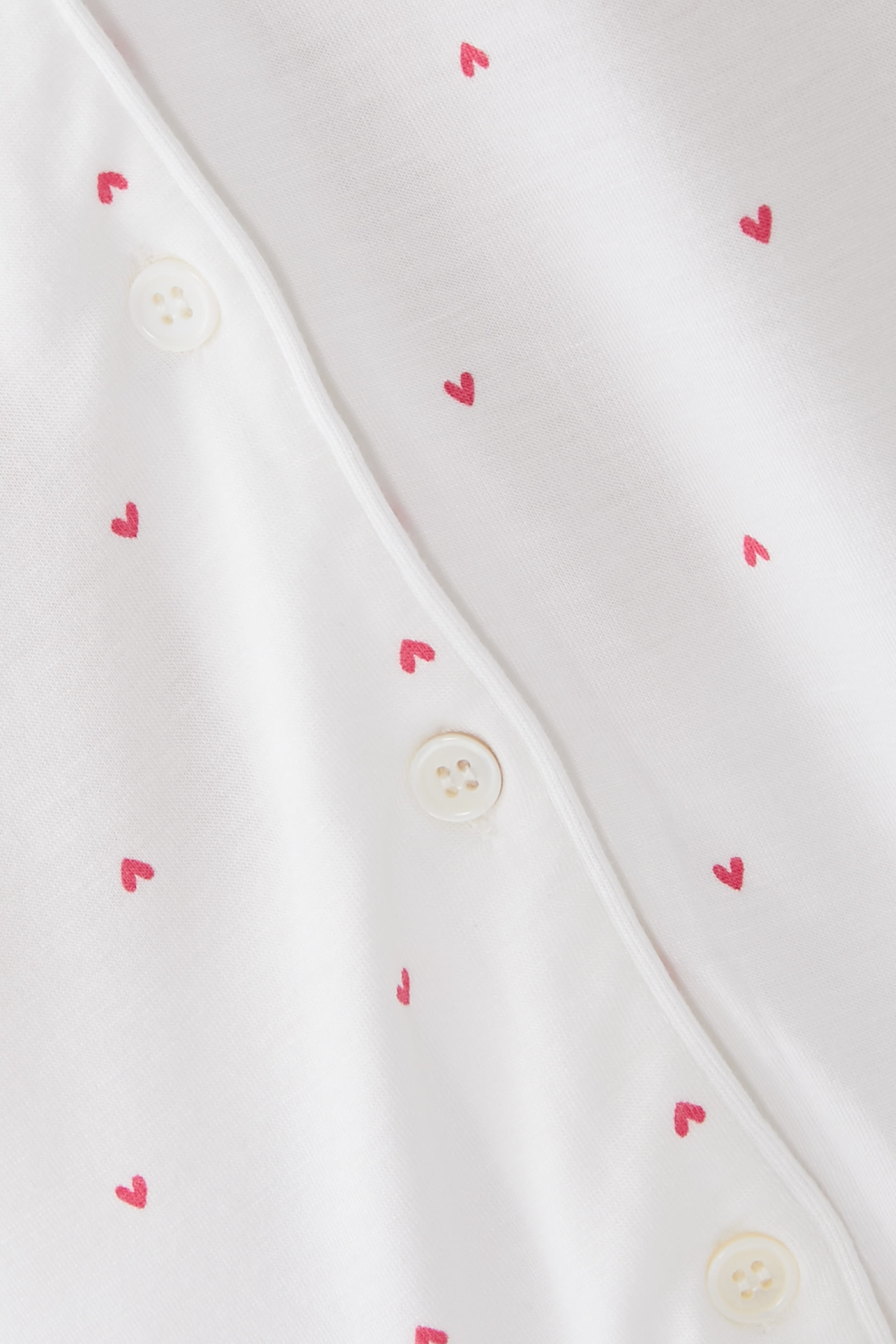 Jersey Heart Print Shortie Pajama Set