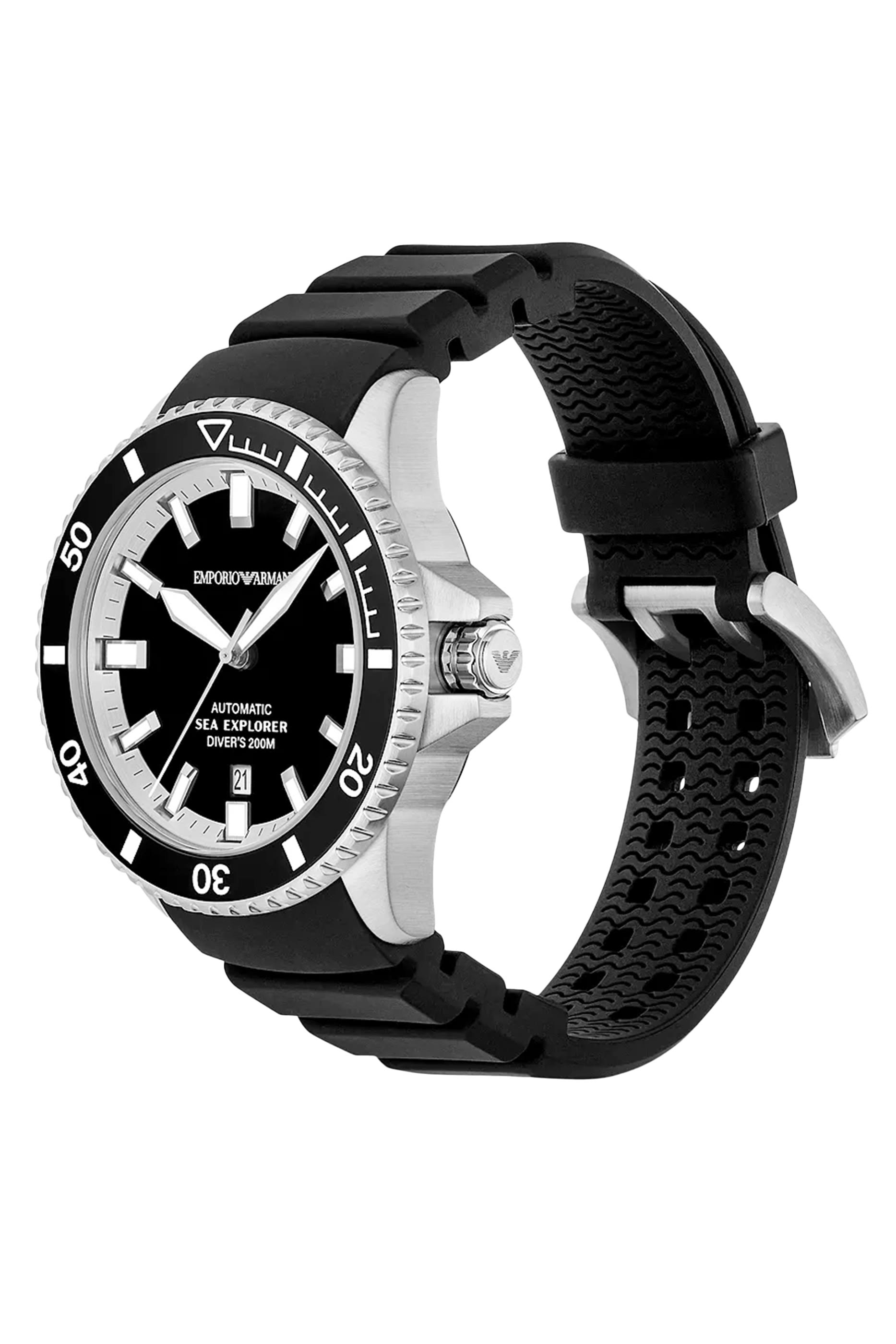 Sea Explorer Automatic Black Silicone Watch
