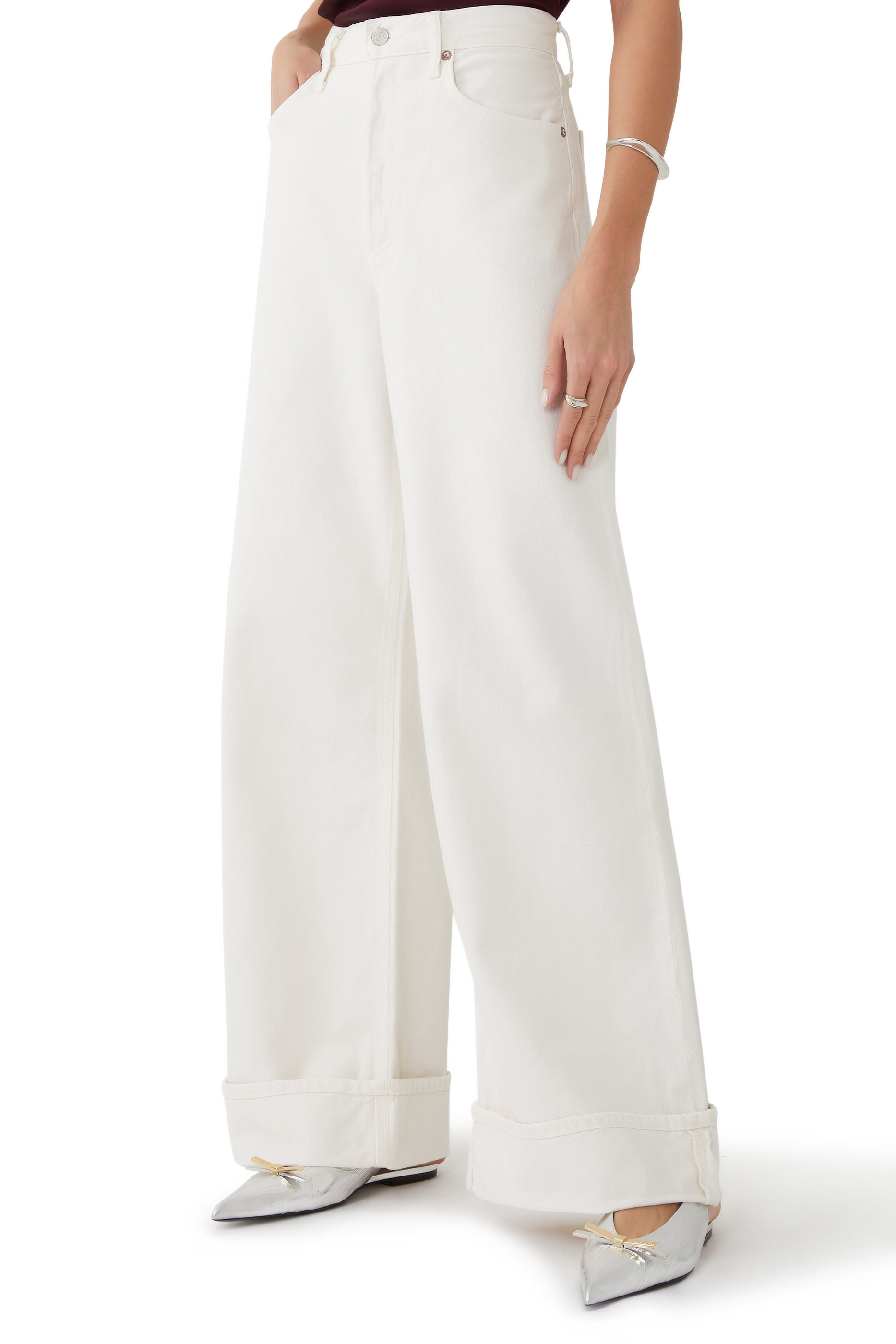 Dame High Rise Wide Leg Jeans