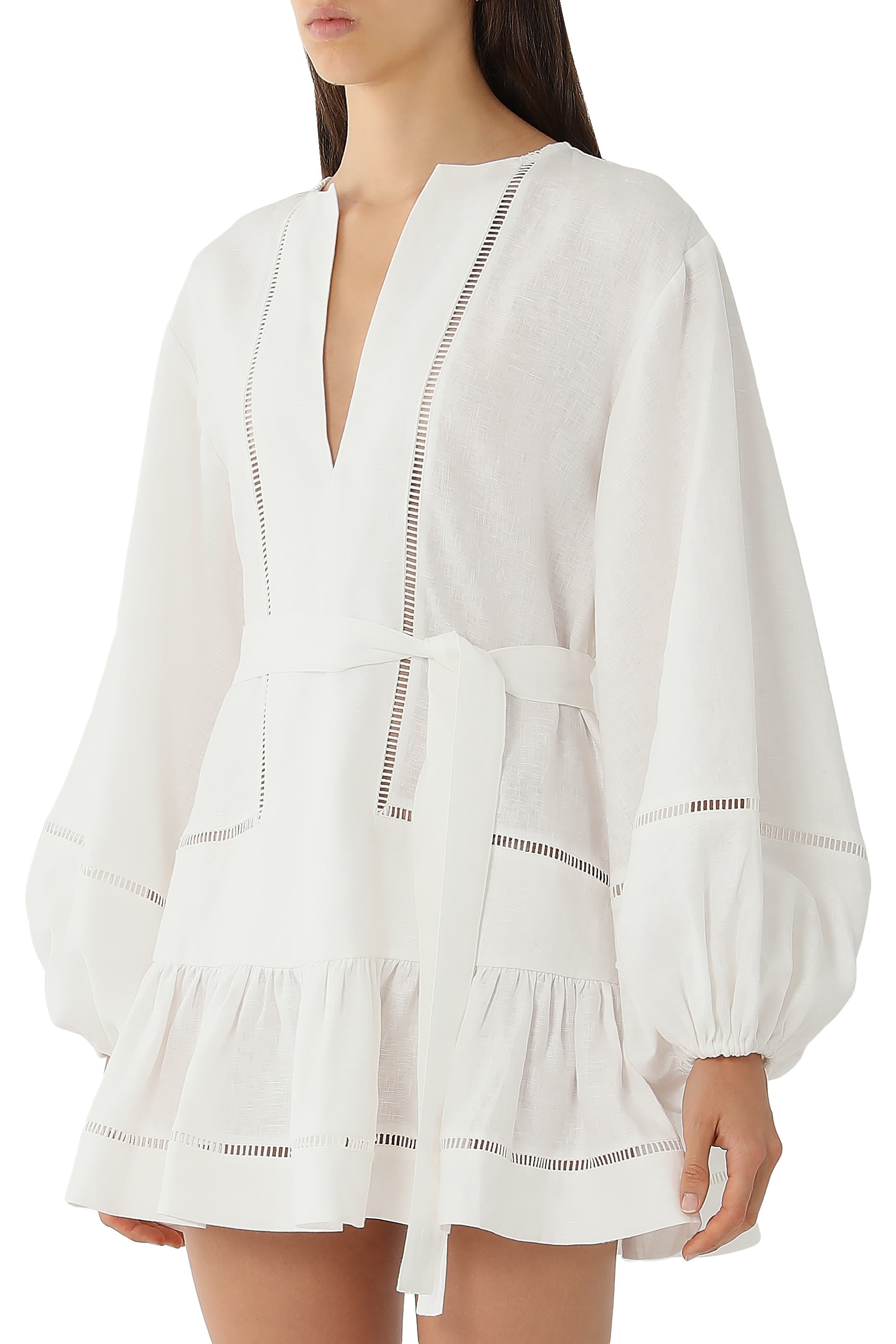 Tommy Balloon Sleeves Mini Dress
