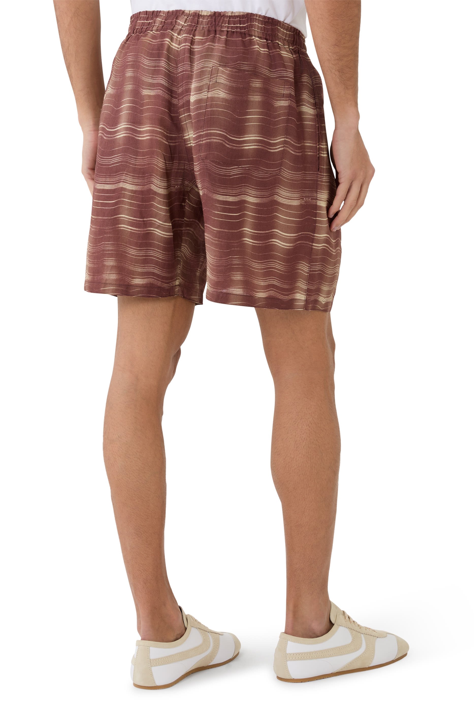 Striped Ramie Shorts