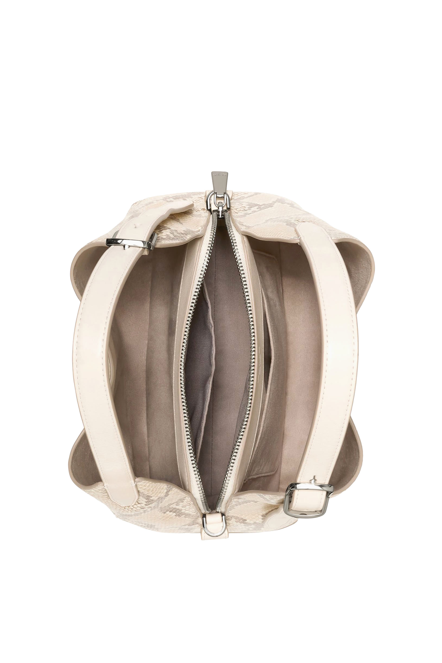 Deco Snake Embossed Leather Medium Crossbody Tote