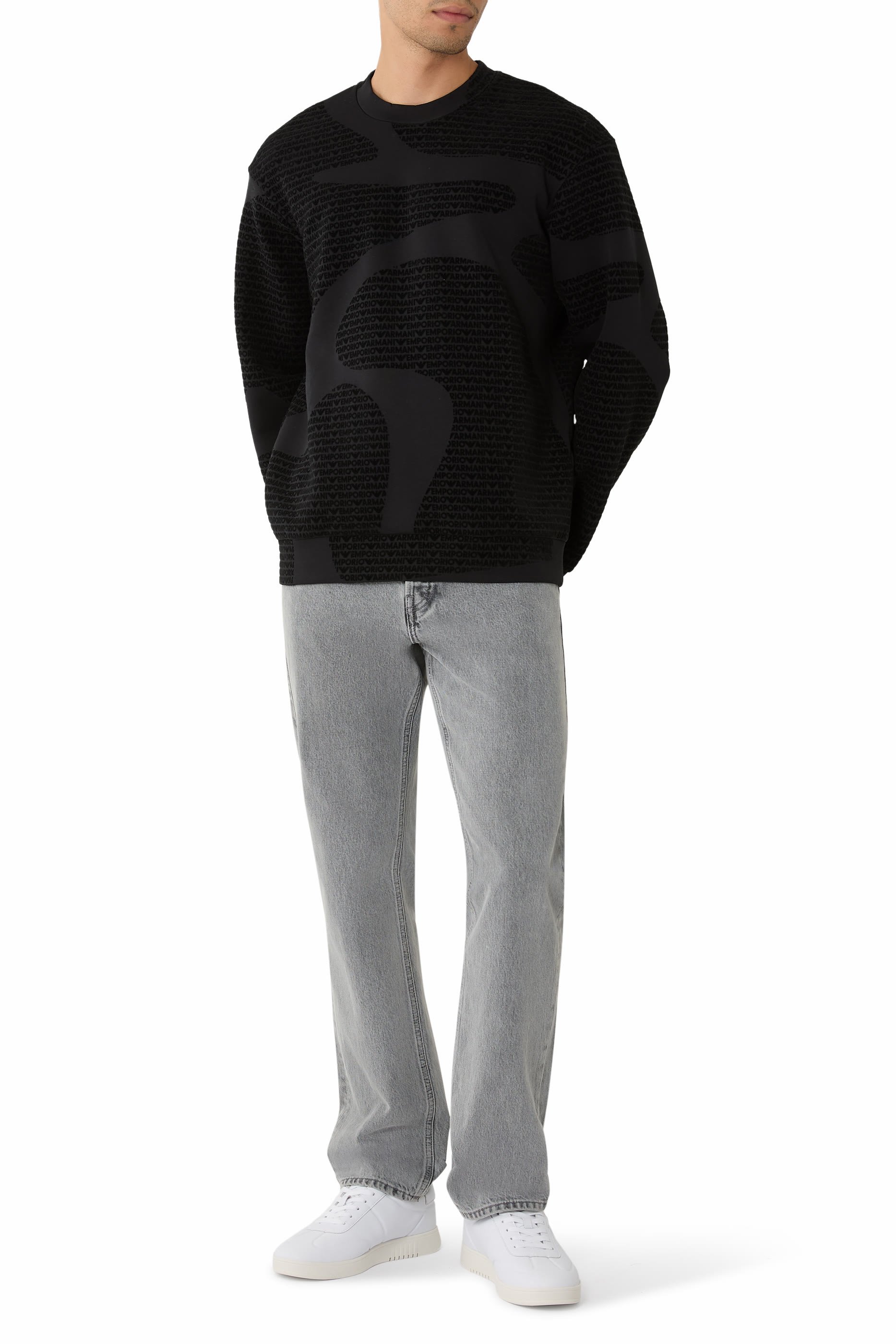 Flocked Logo Sweatshirt