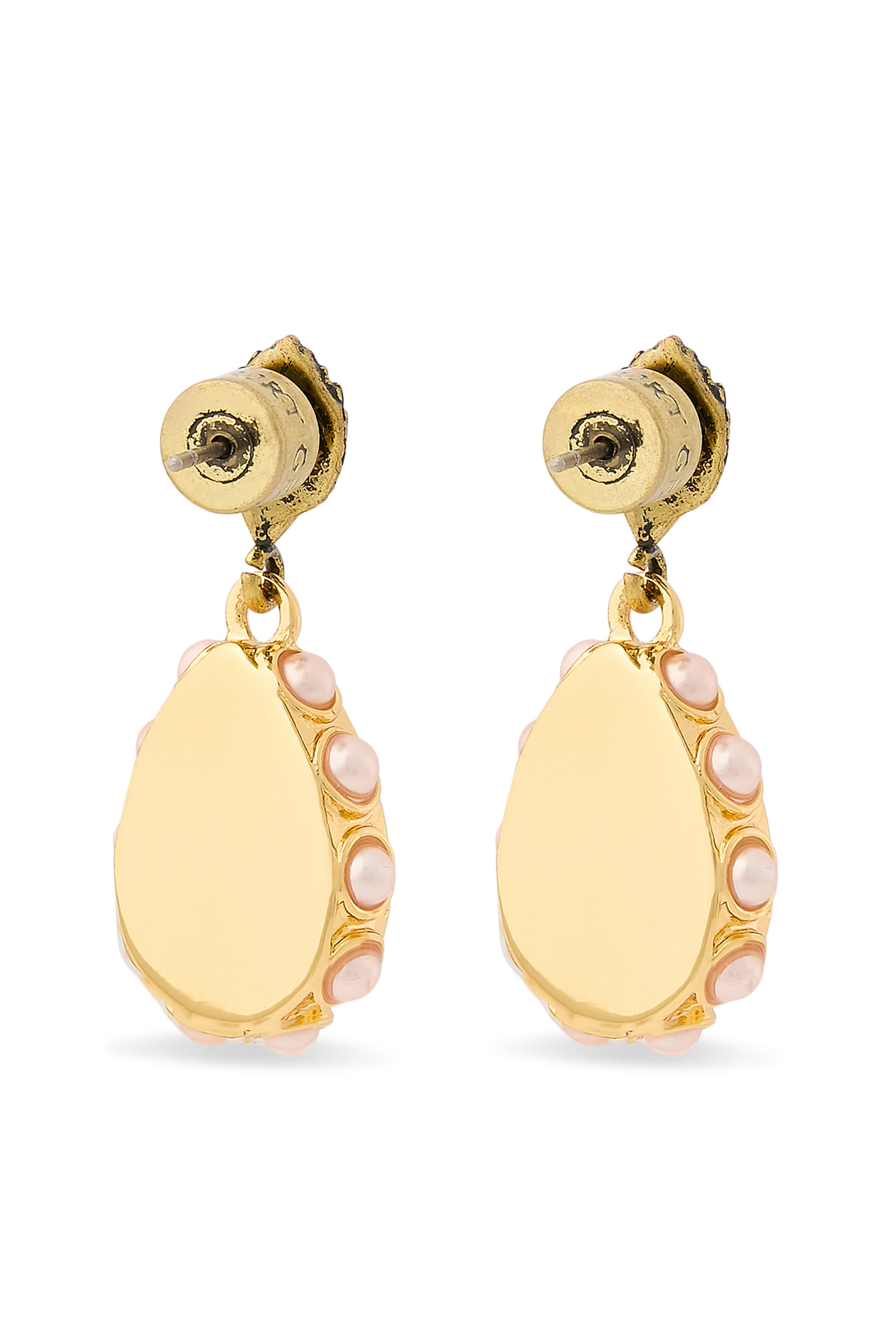 Eagle Pear Drop Earrings, Metal & Zirconia
