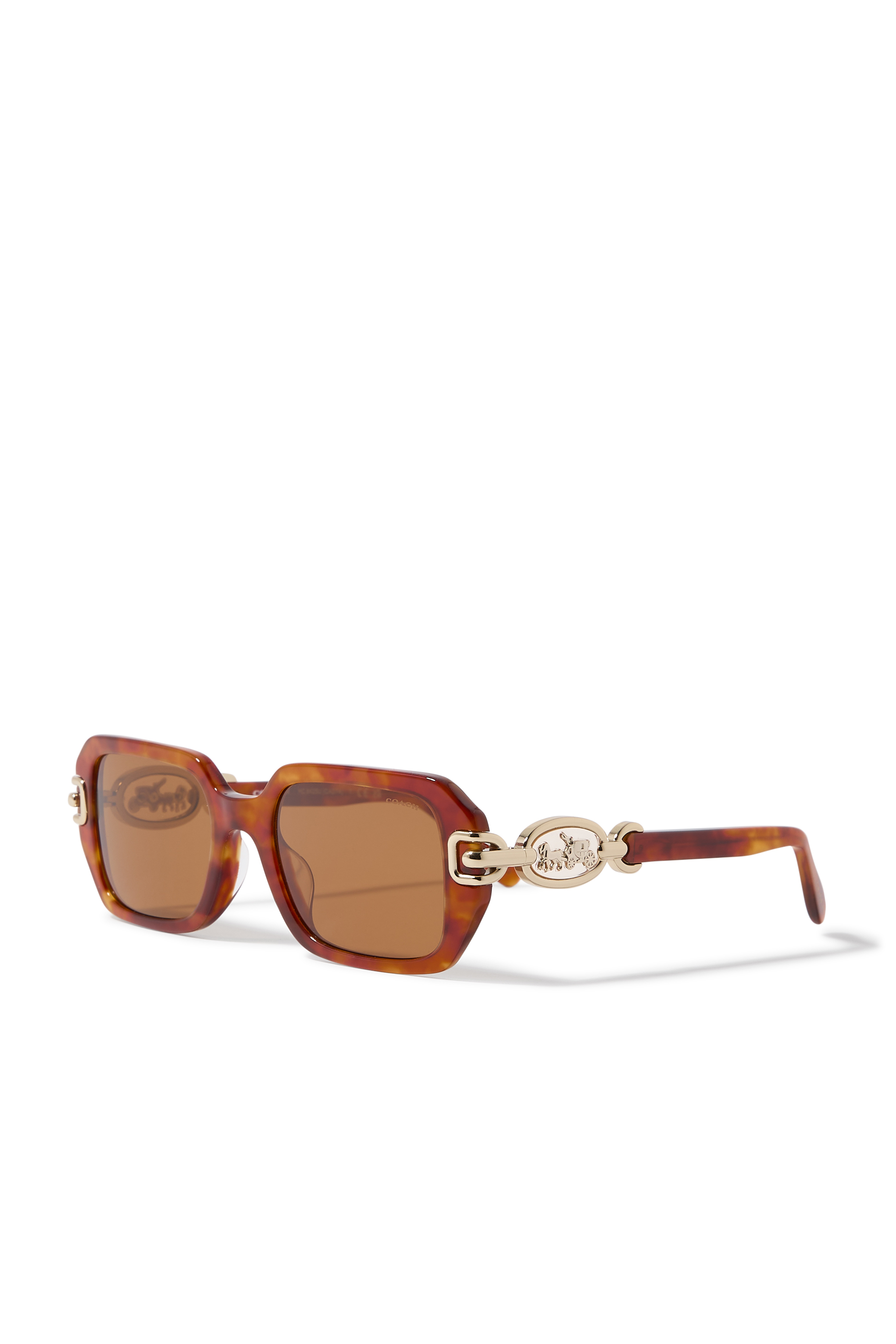 Horse & Carriage Rectangle Sunglasses