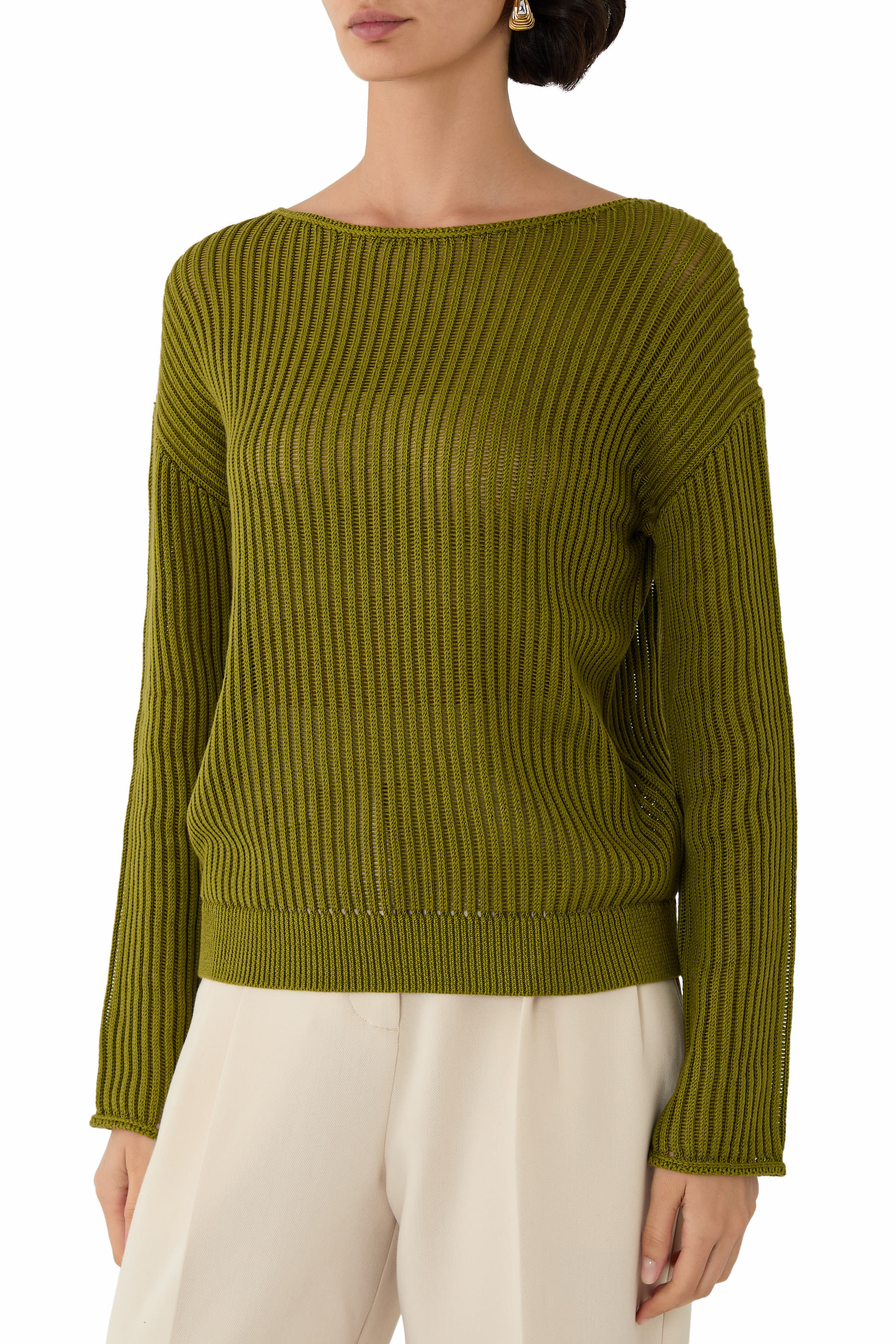 Ribbed Pima Cotton Sweater