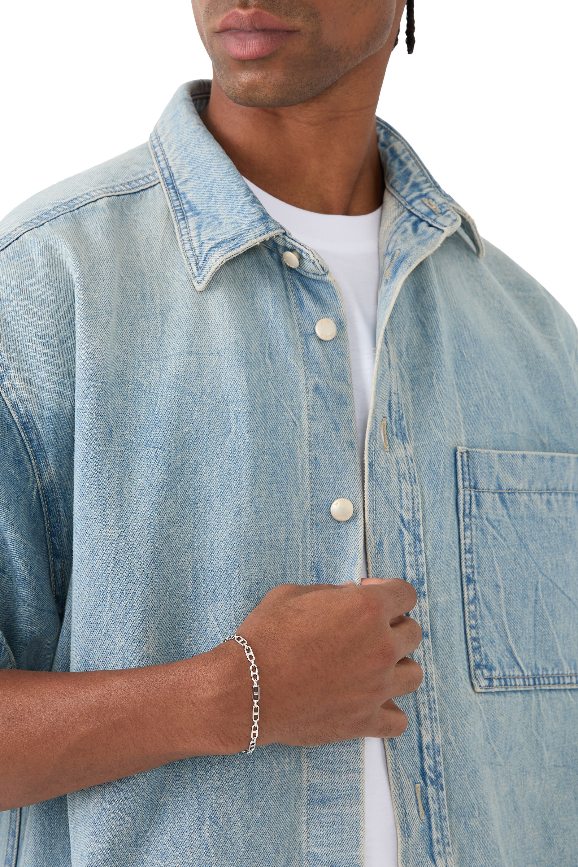 Marinero Chain Link Bracelet, Sterling Silver with Rhodium Plating