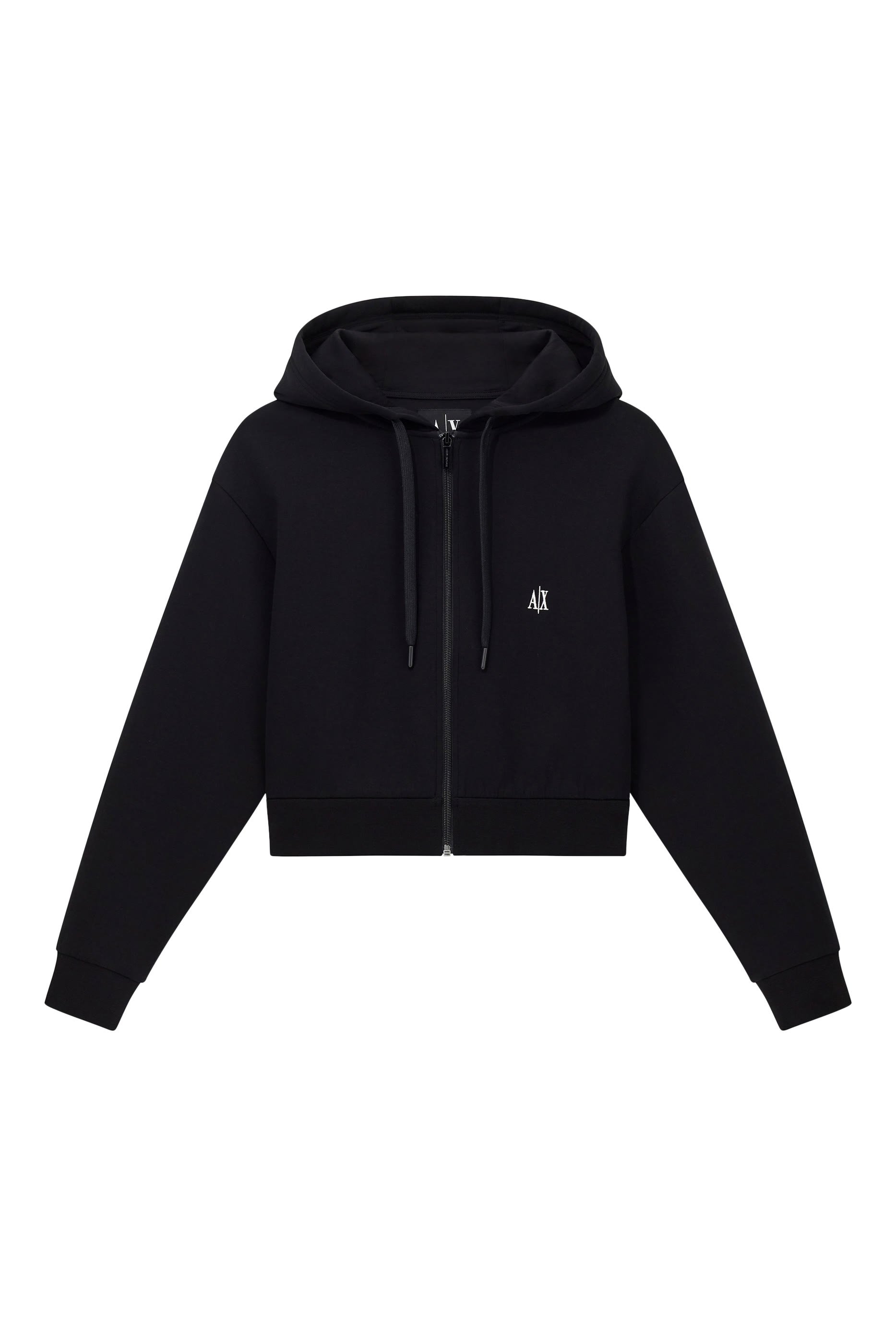 AX Logo Stretch Bonded Cotton Sweatshirt